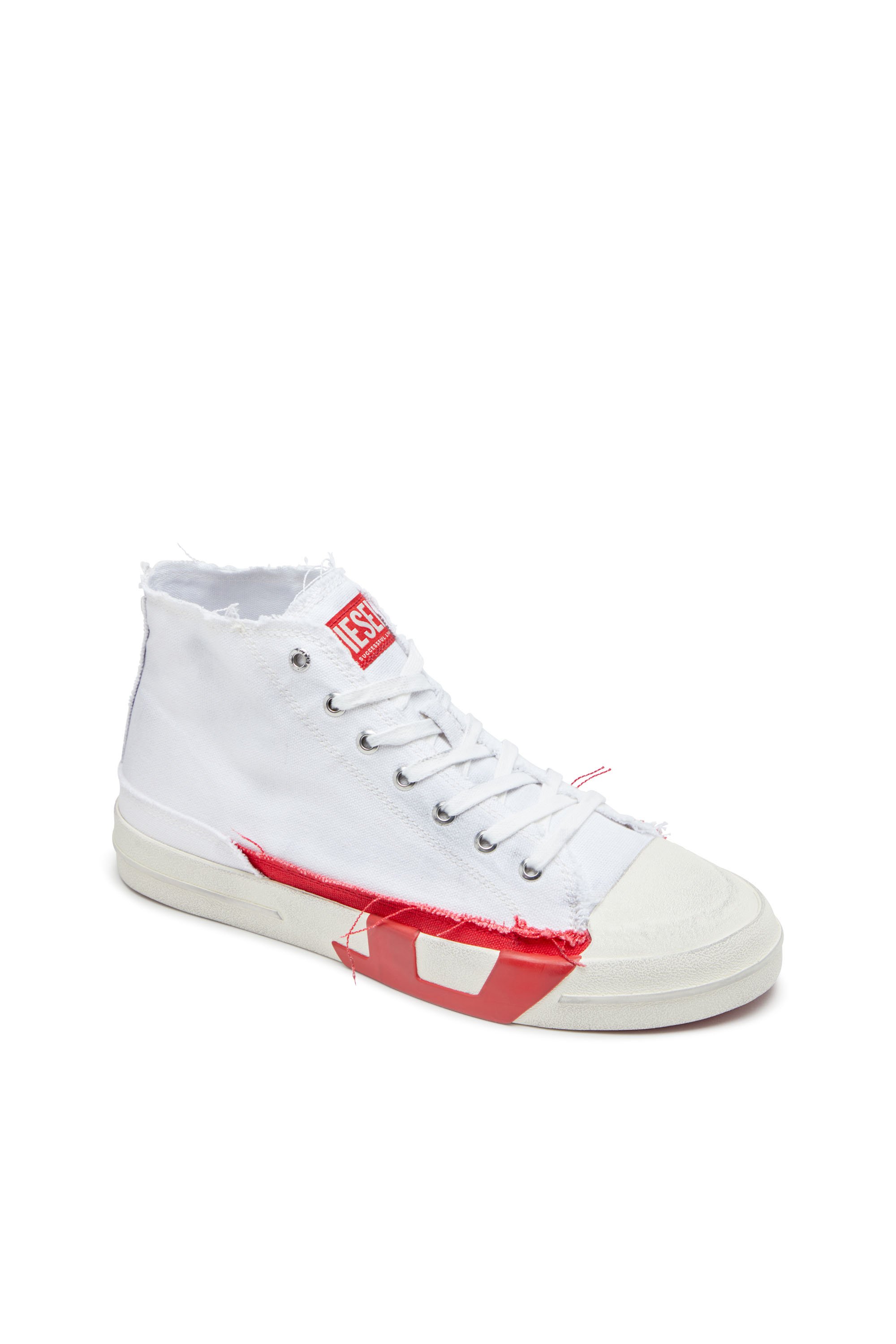 Diesel - S-D-VERSE MID, S-D-Verse-Sneakers montantes en toile à effet sali Homme in Polychrome - 6