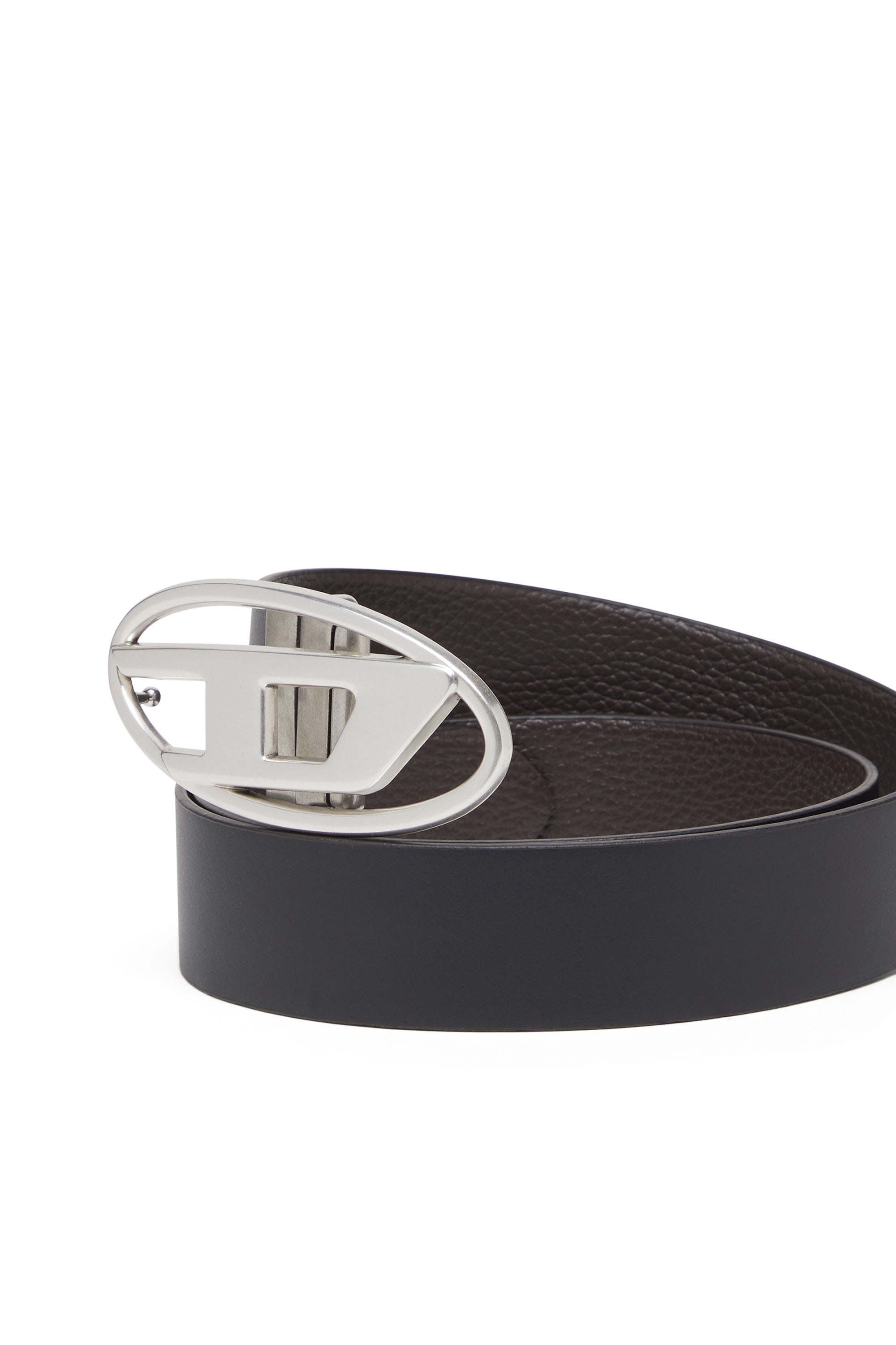 Diesel - B-1DR REV II, Man's 3.9cm reversible leather belt in Brown/Black - 3