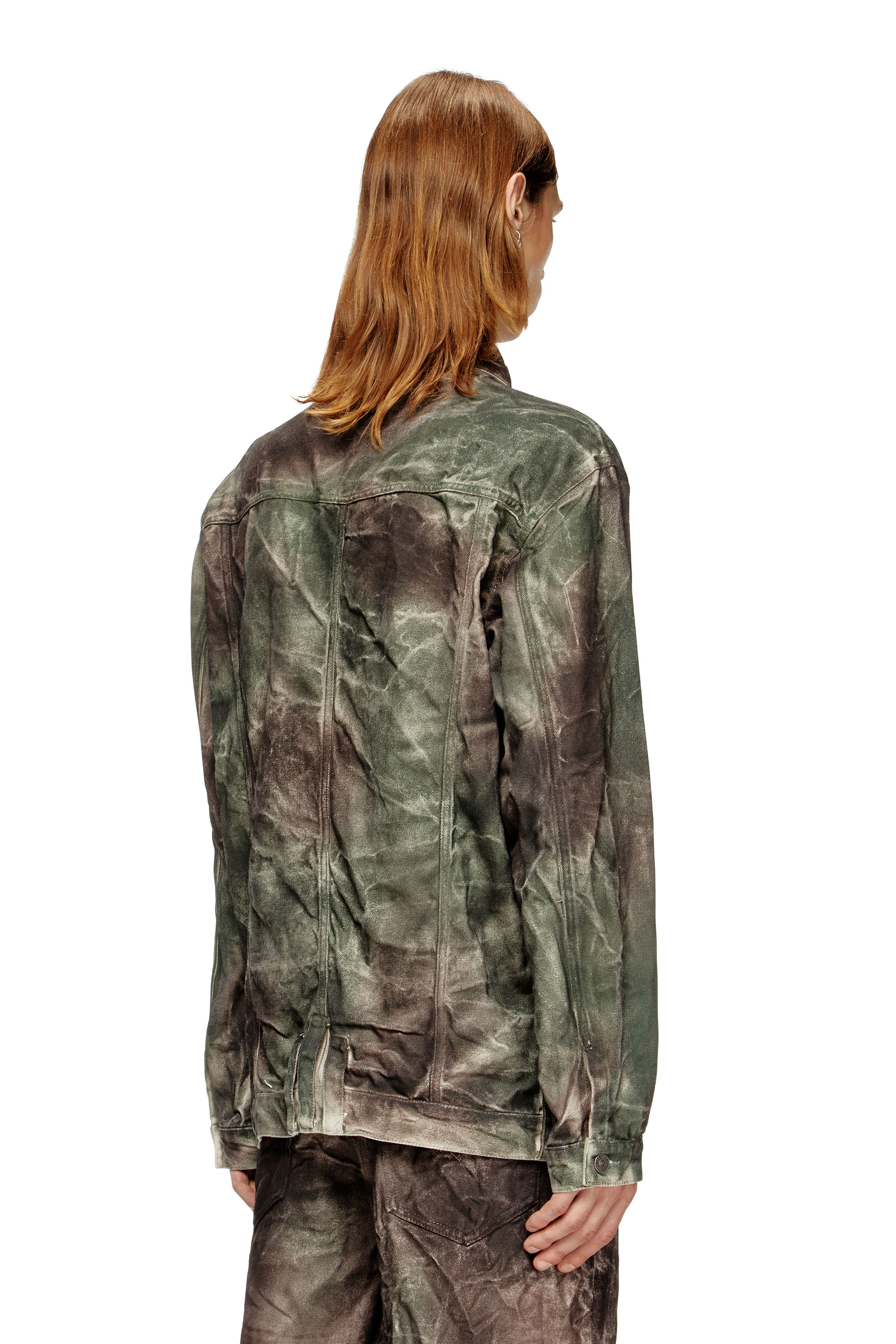 Diesel - J-THUG-JKT, Veste camionneur en toile camouflage froissée Mixte in Polychrome - 4