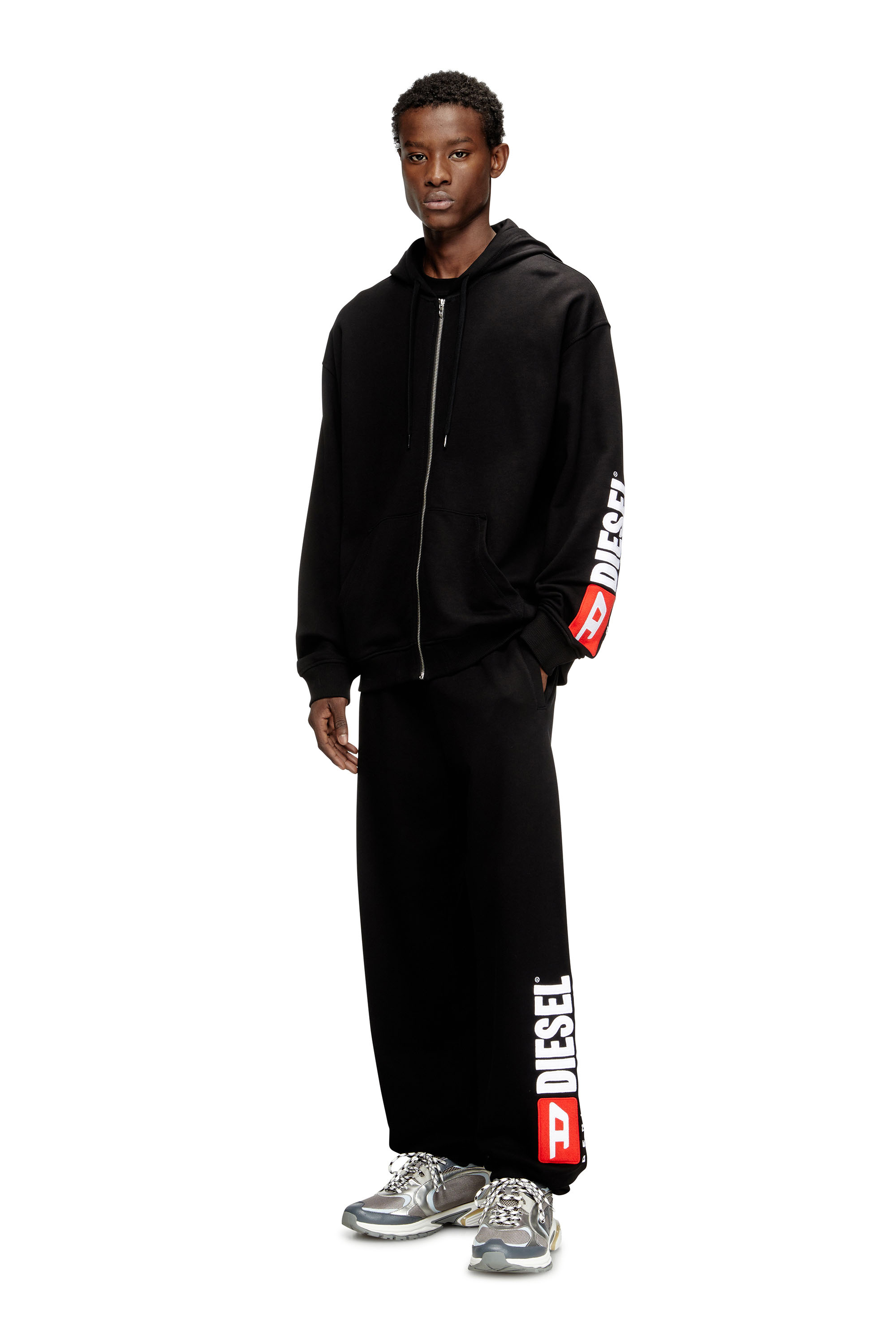 Diesel - S-BOXT-ZIP-HOOD-DIV, Sweat à capuche avec logo brodé Homme in ToBeDefined - 2
