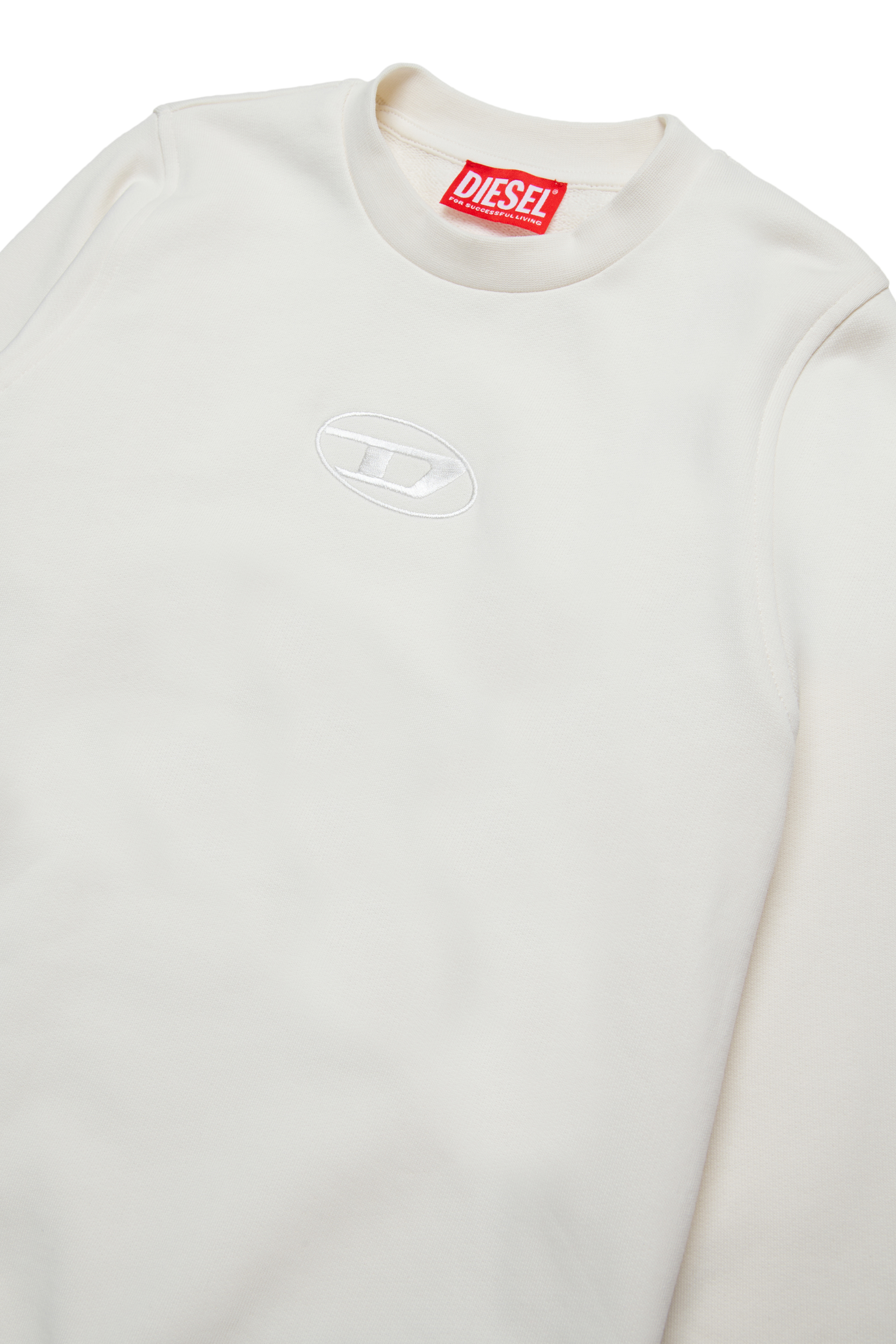 Diesel - SITTIAR, Sweat-shirt avec broderie Oval D Femme in Blanc - 3