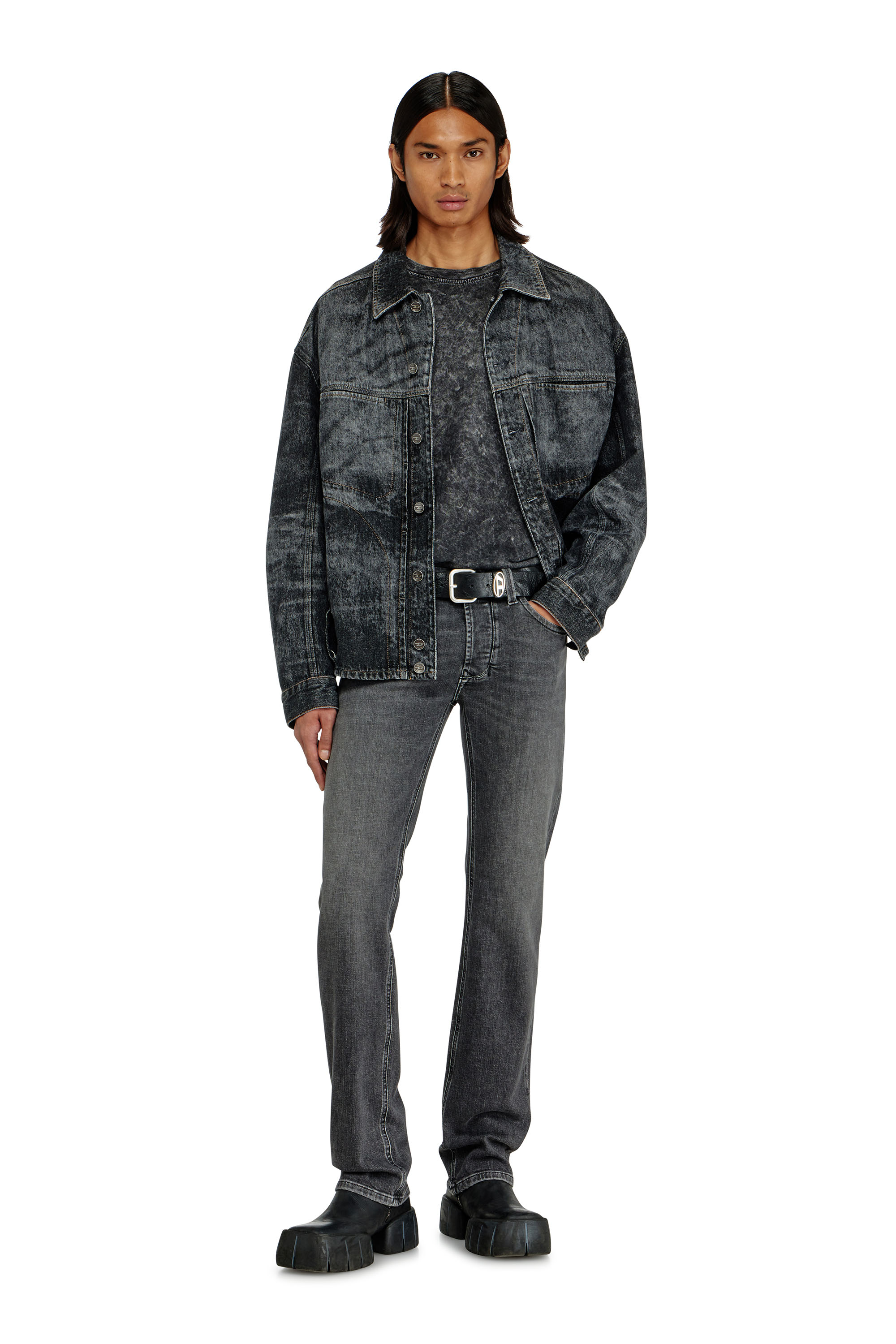 Diesel - Regular Jeans 1985 Larkee 0HDBD Homme, Noir/Gris fonc&eacute; - Image 2