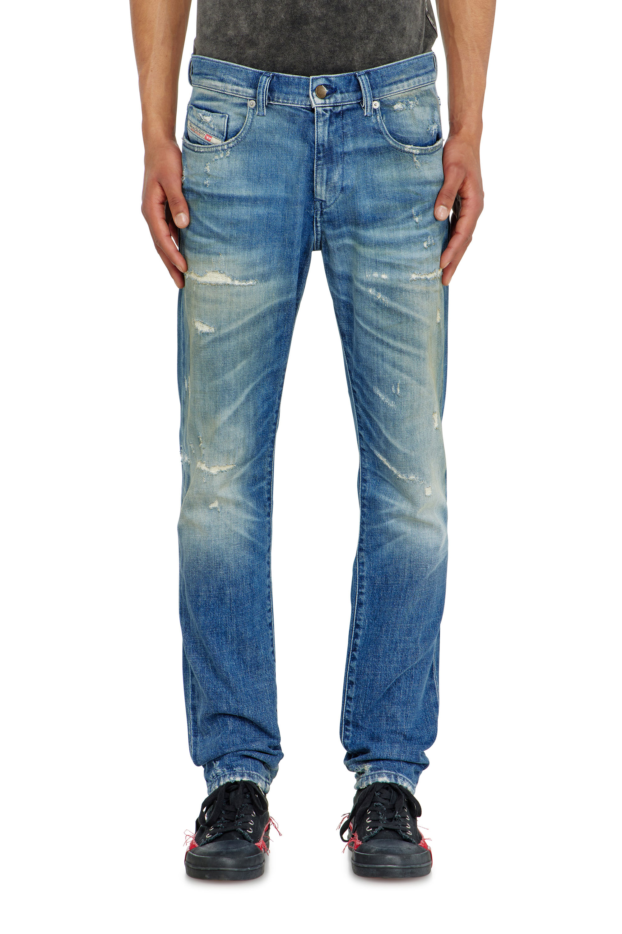 Diesel - Slim Jeans 2019 D-Strukt 007EN Homme, Bleu moyen - Image 4