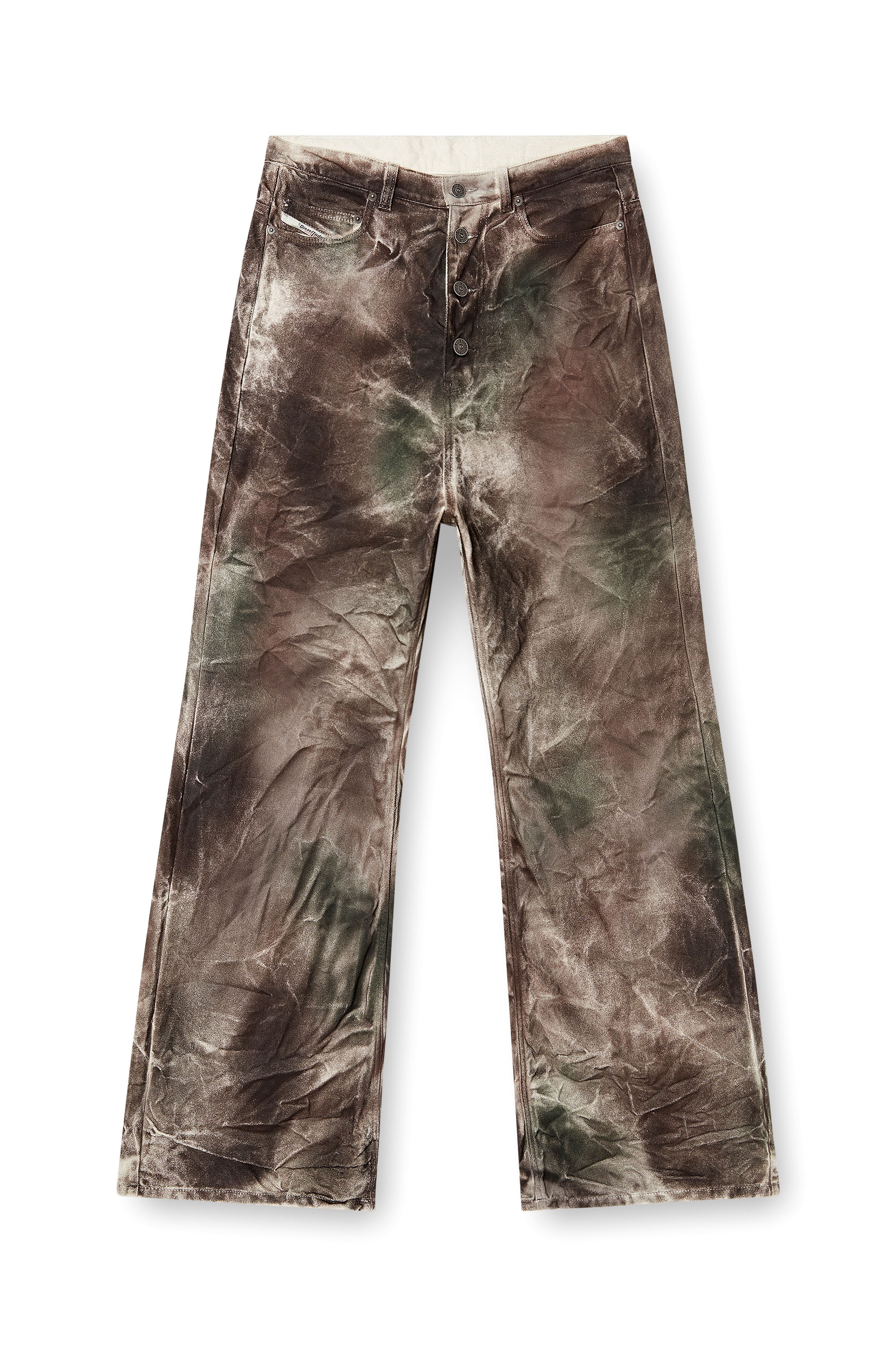 Diesel - P-THUG-PANT, Pantalon en toile camouflage froissée Mixte in Polychrome - 2