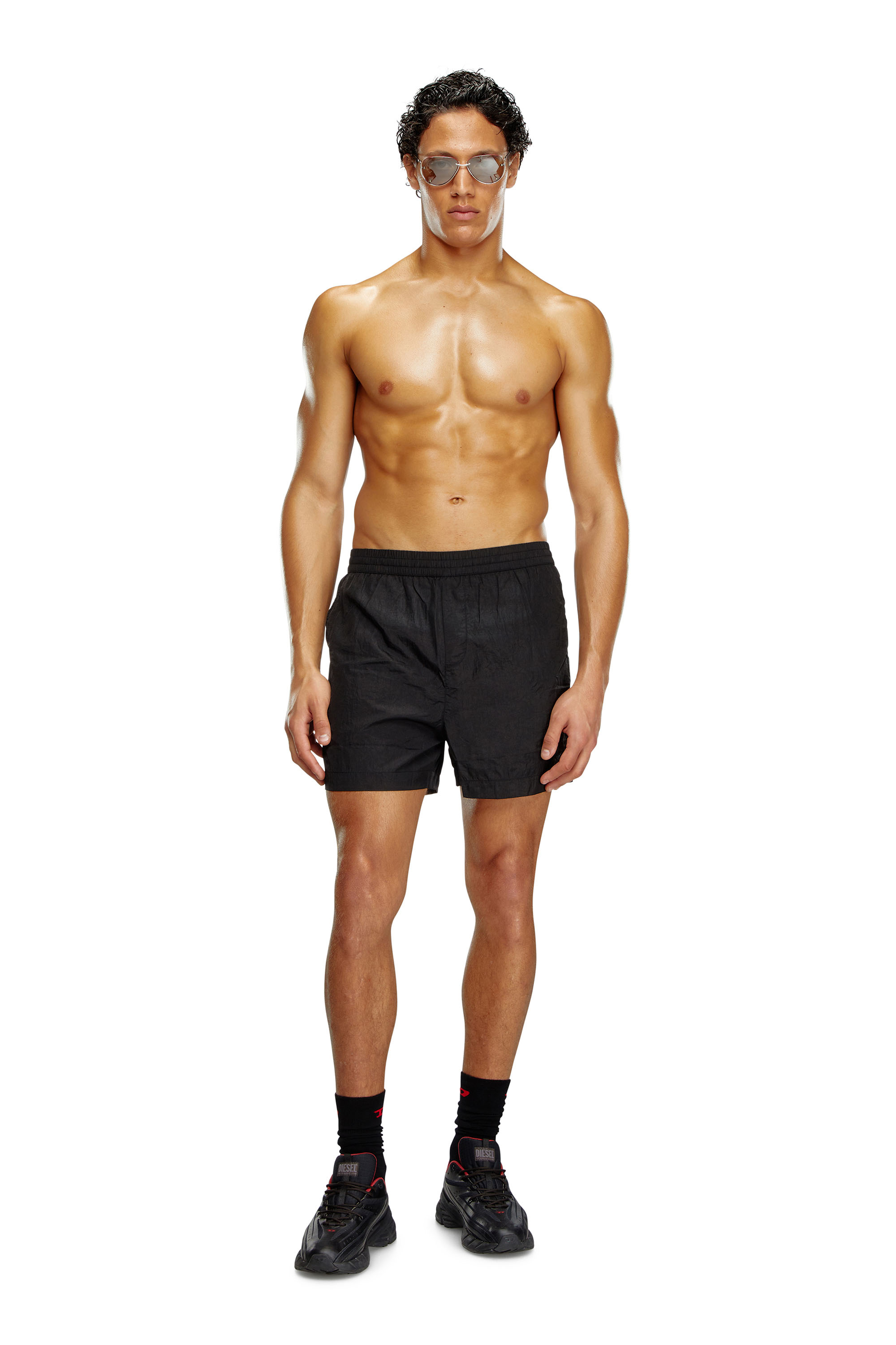 Diesel - BMBX-RIO-41CM-PARACHUTE, Short de bain en nylon Homme in Noir - 1