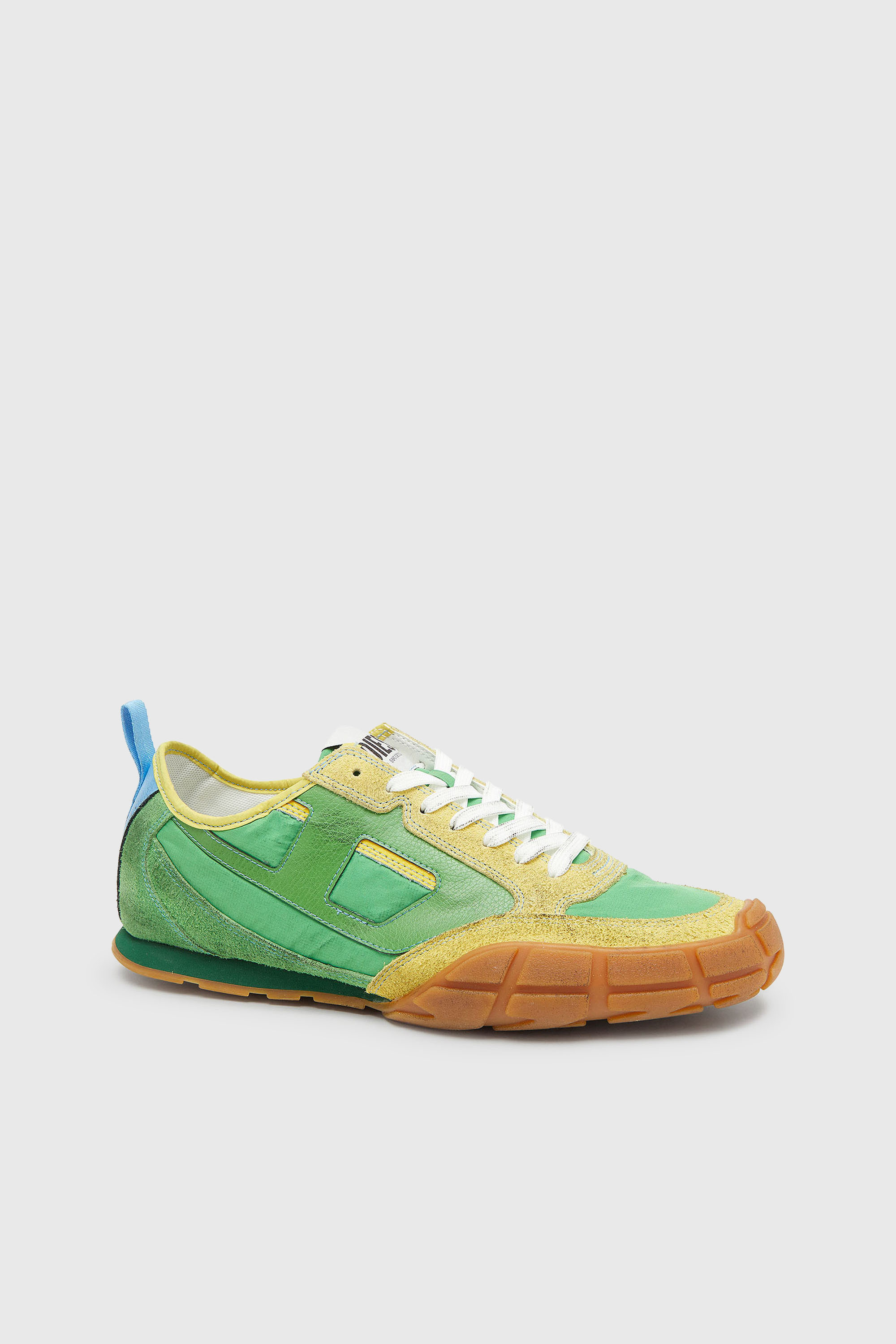 Diesel - S-PAGODHA LOW, S-Pagodha - Baskets en cuir et nylon Homme in Vert - 6