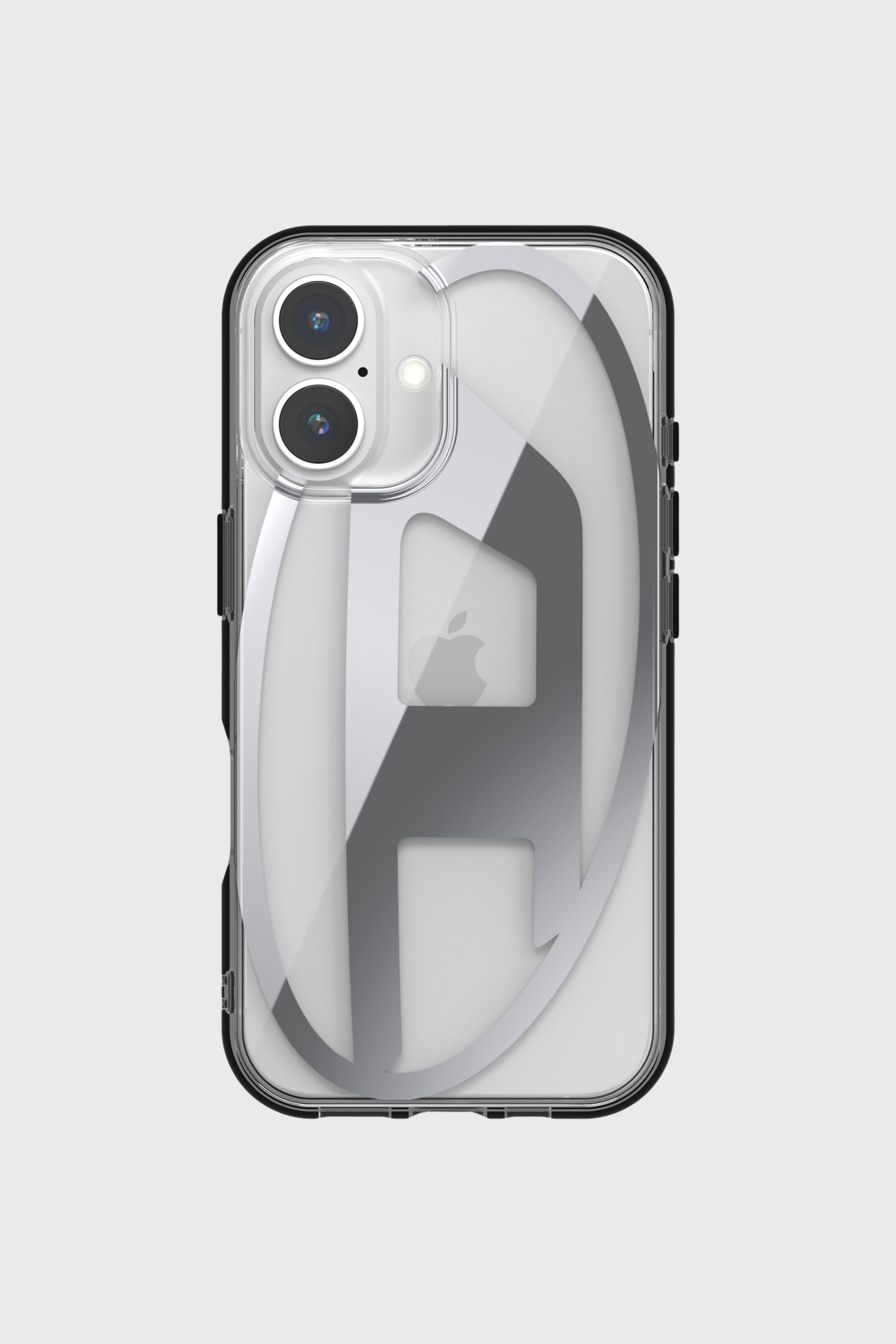 Diesel - 60139 AOP CASE, Unisex's Oval D Mirror Case for iP 16 in Silver - 2