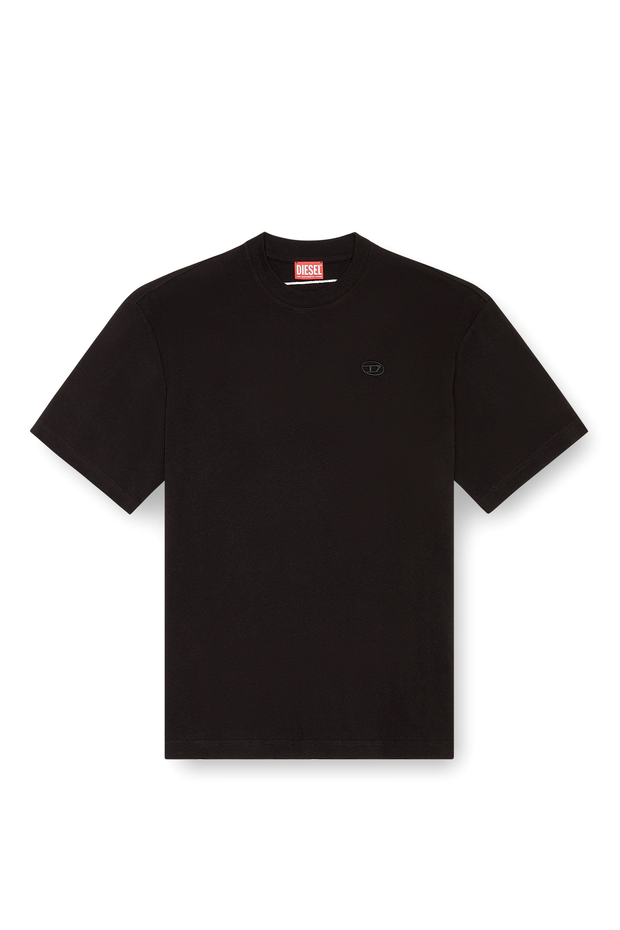 Diesel - T-BOGGY-MEGOVAL-D, T-shirt avec maxi oval D brod&eacute; Homme in Noir - 3