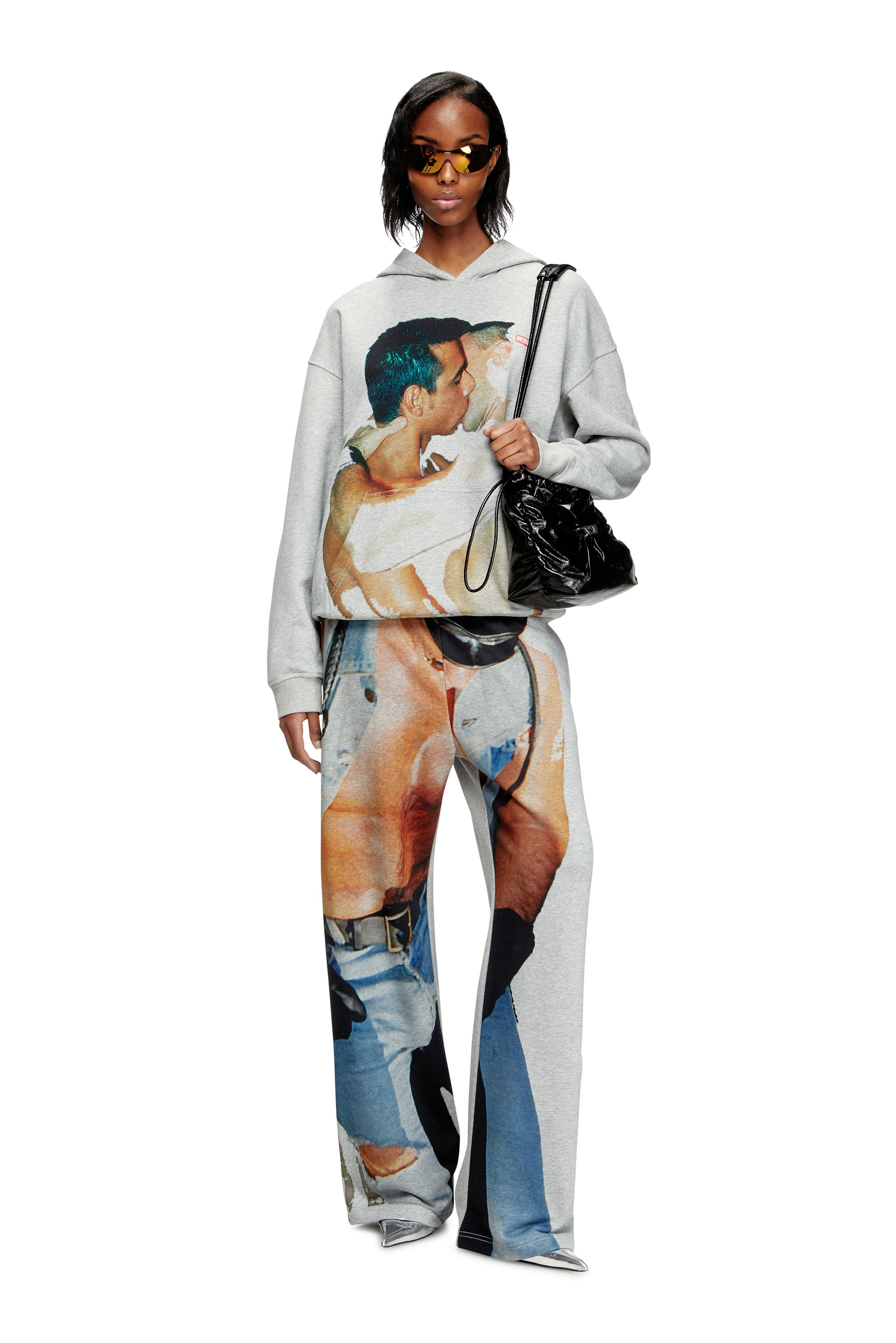 Diesel - PR-S-BOXT-HOOD-TOM25, Sweat-shirt à capuche avec imprimé graphique Mixte in Gris - 4