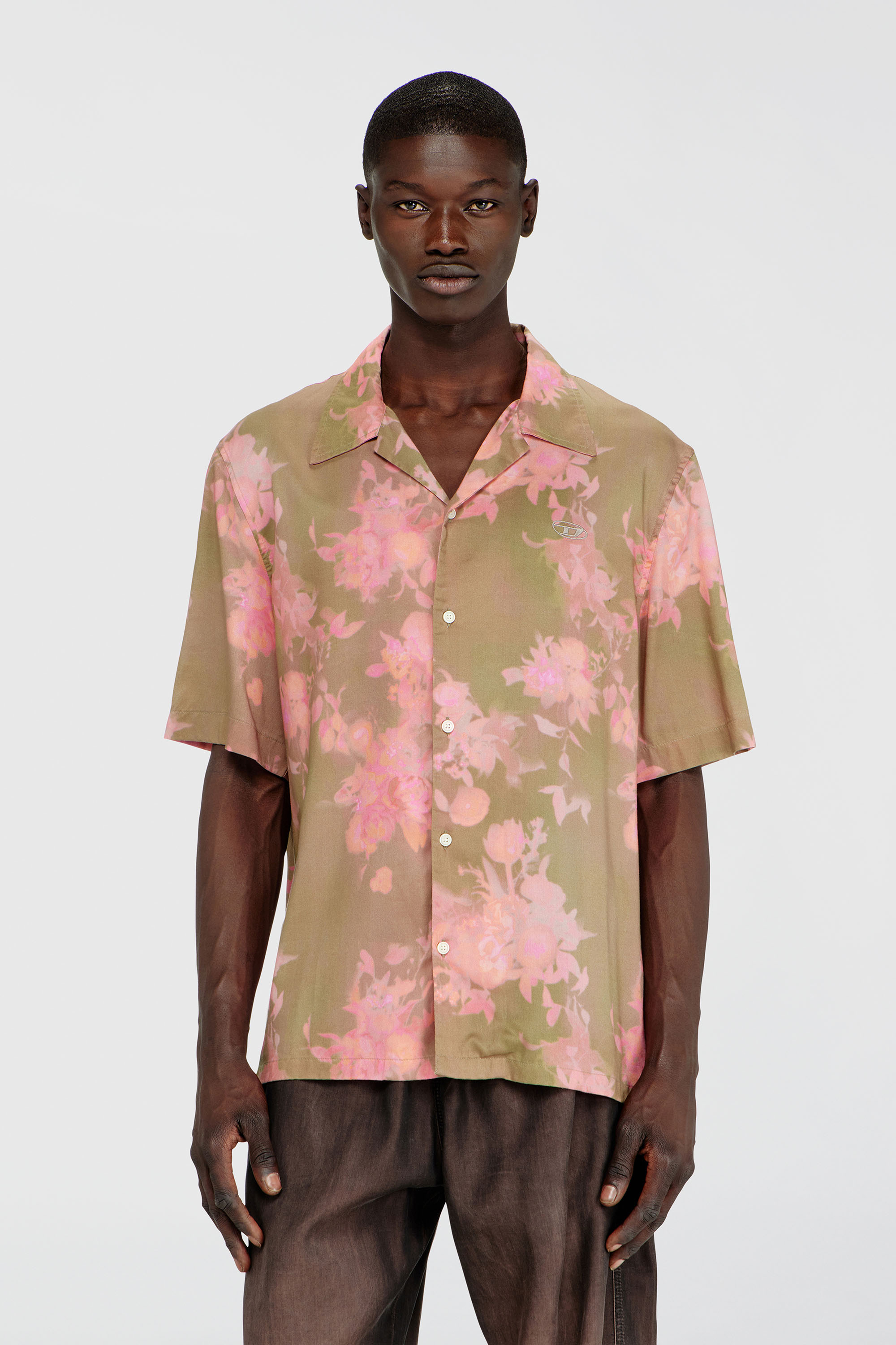 Diesel - S-BRAD-QMCE, Chemise en lyocell &agrave; imprim&eacute; floral int&eacute;gral Homme in Polychrome - 1
