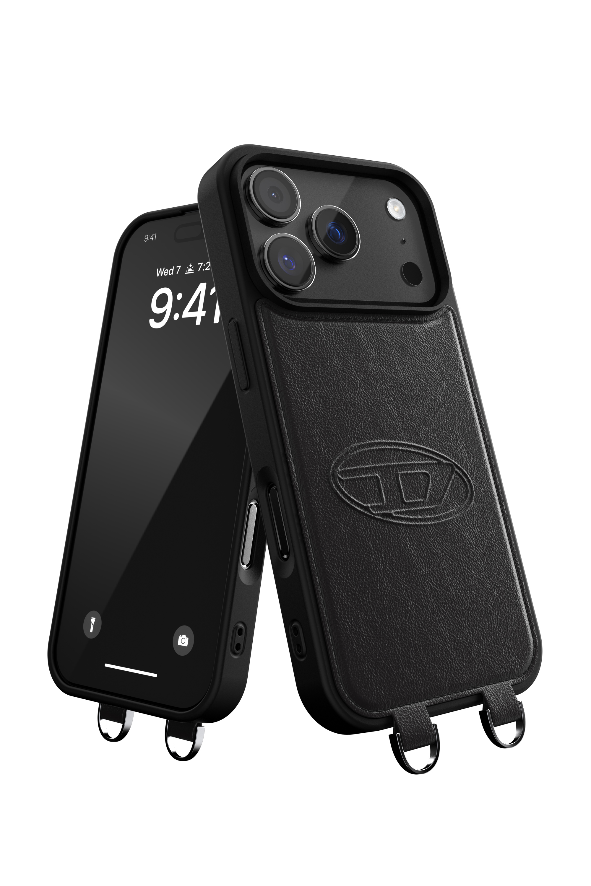 Diesel - 60662 MOULDED CASE, Coque Oval D avec dragonne et MagSafe pour iPhone 17 Pro Mixte in Noir - 4
