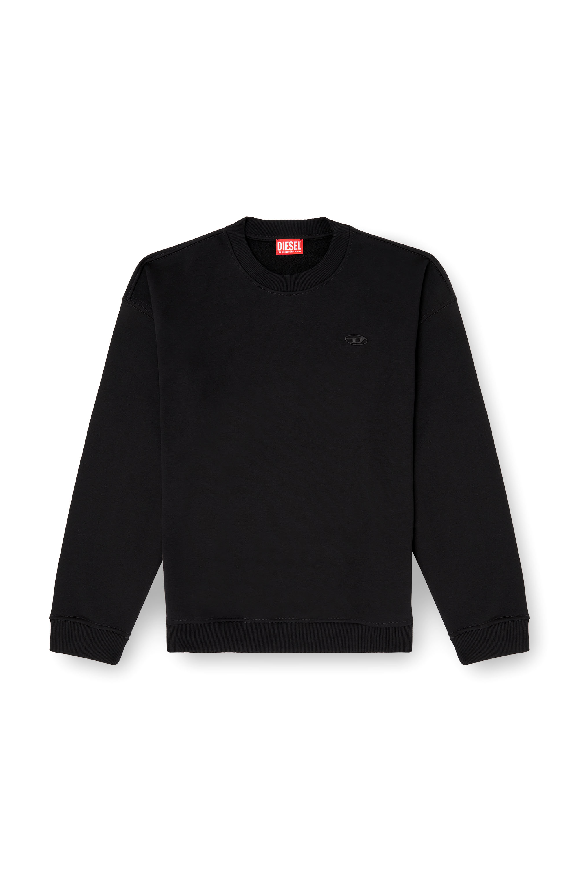 Diesel - S-BOXT-T2, Sweat-shirt avec logo Oval D Homme in Noir - 3