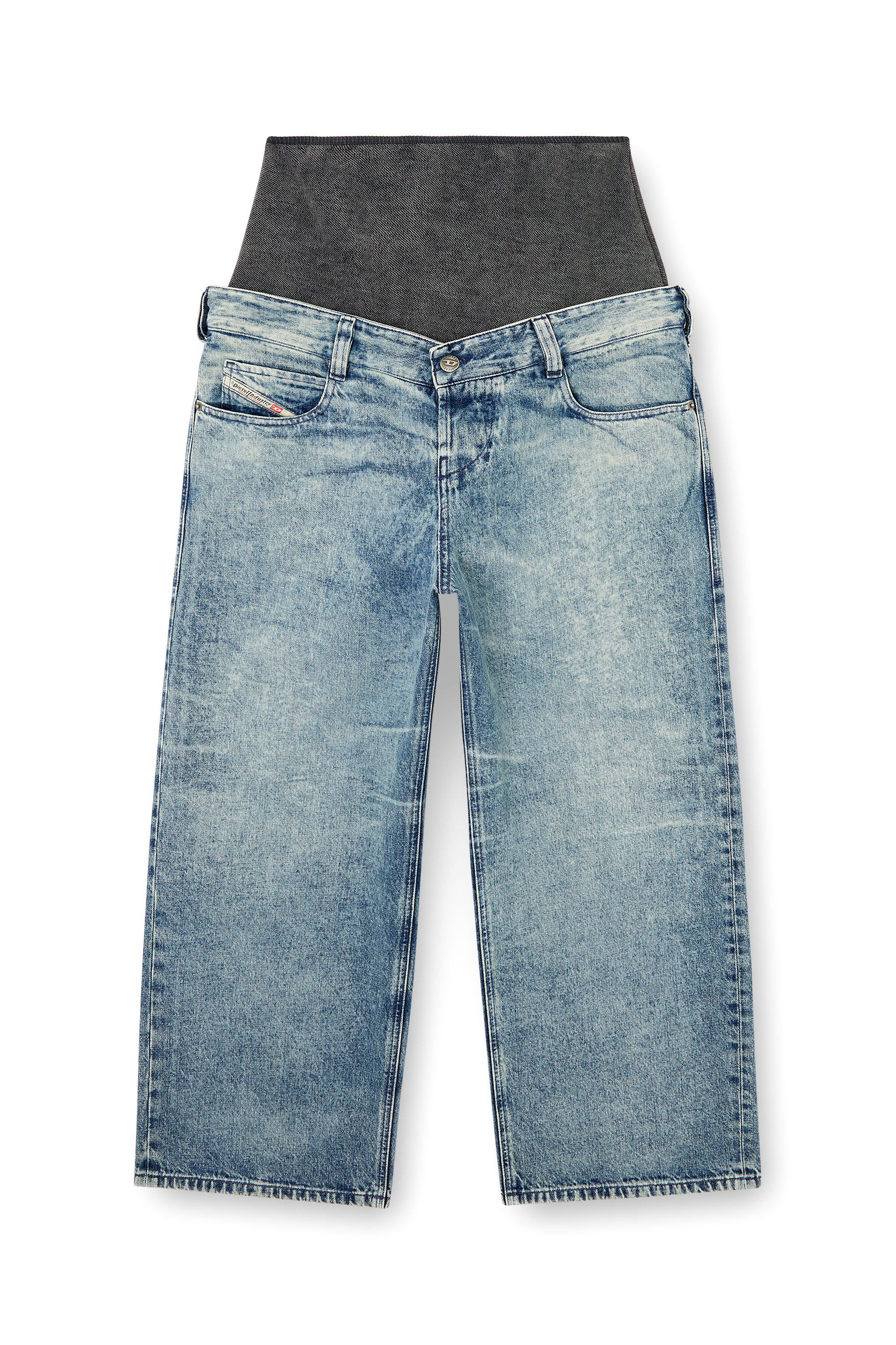 Diesel - Relaxed Jeans D-Eni 09N97 Homme, Bleu moyen - Image 3