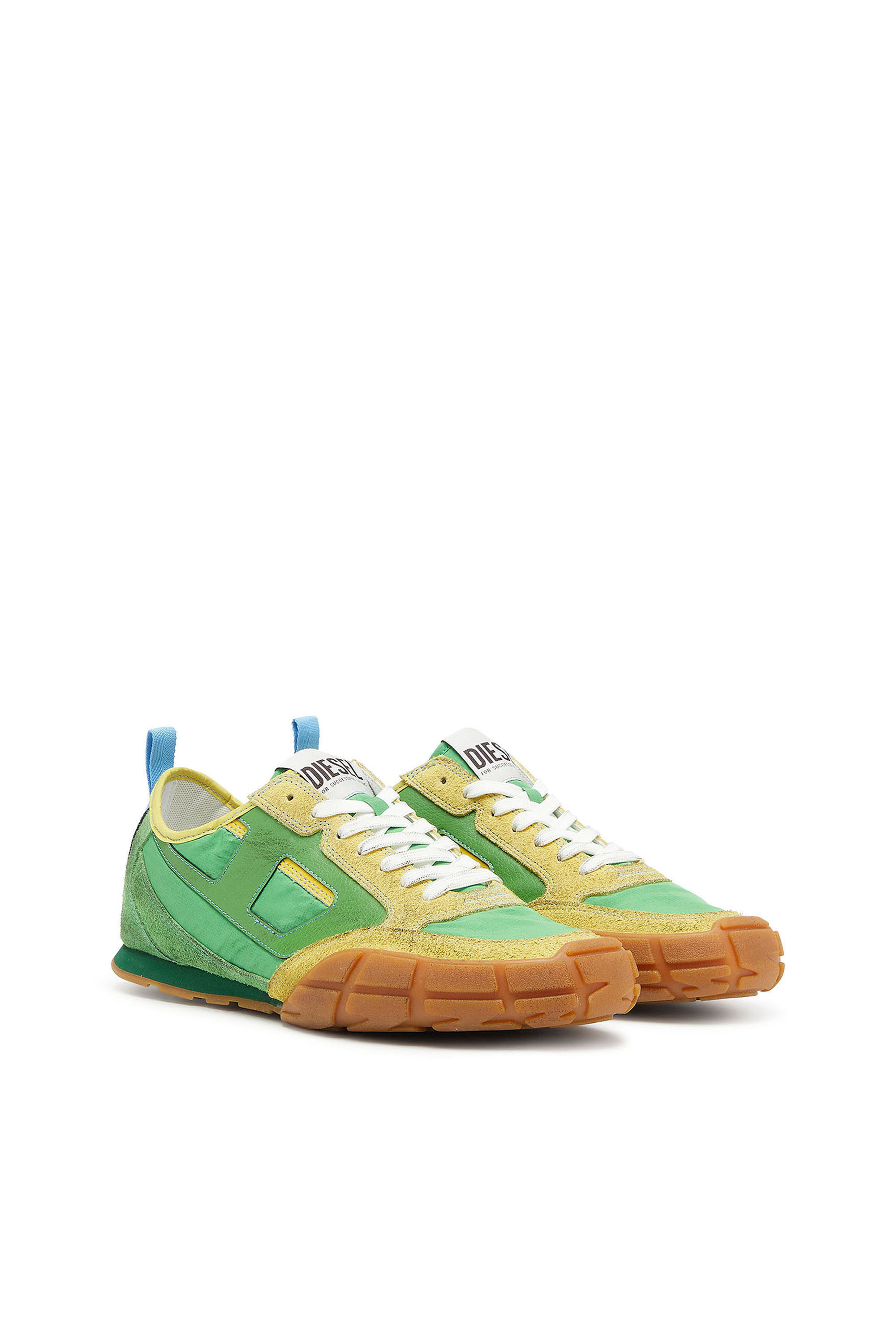 Diesel - S-PAGODHA LOW, S-Pagodha - Baskets en cuir et nylon Homme in Vert - 2