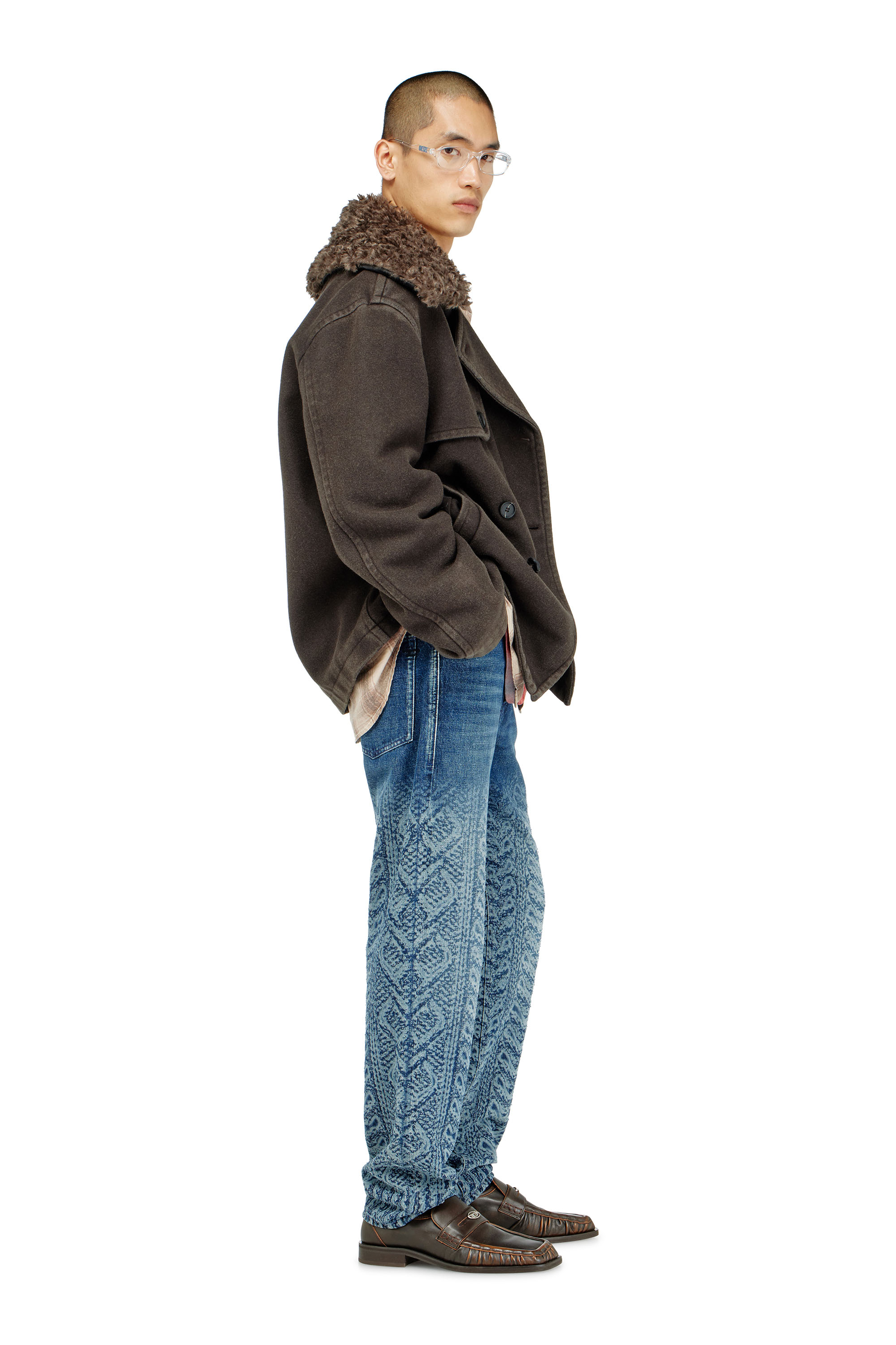 Diesel - Man's Regular Jeans 2024 D-Macs 007EV, Dark Blue - 4