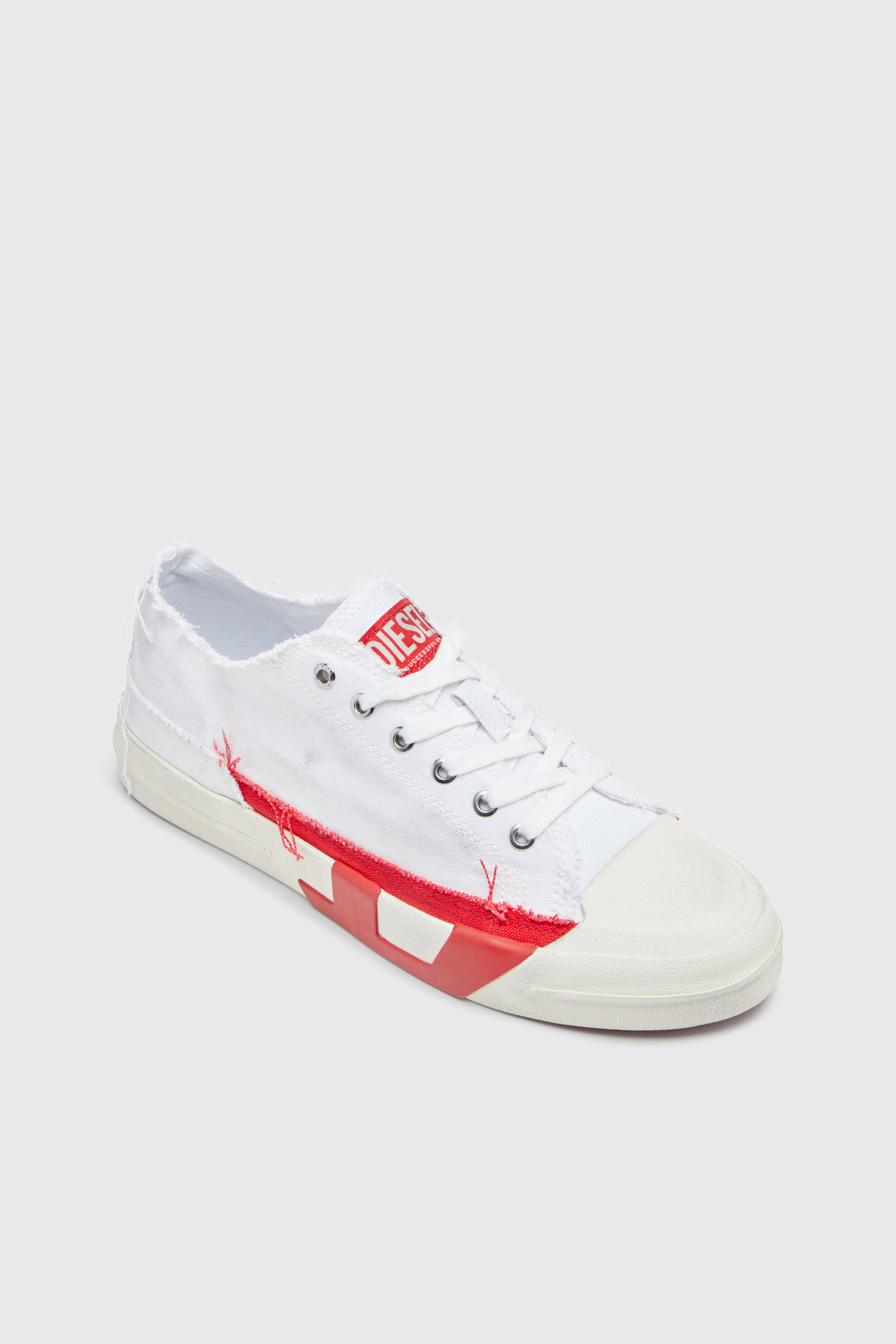 Diesel - S-D-VERSE LOW, S-D-Verse-Baskets en toile &agrave; effet sali Homme in Polychrome - 6
