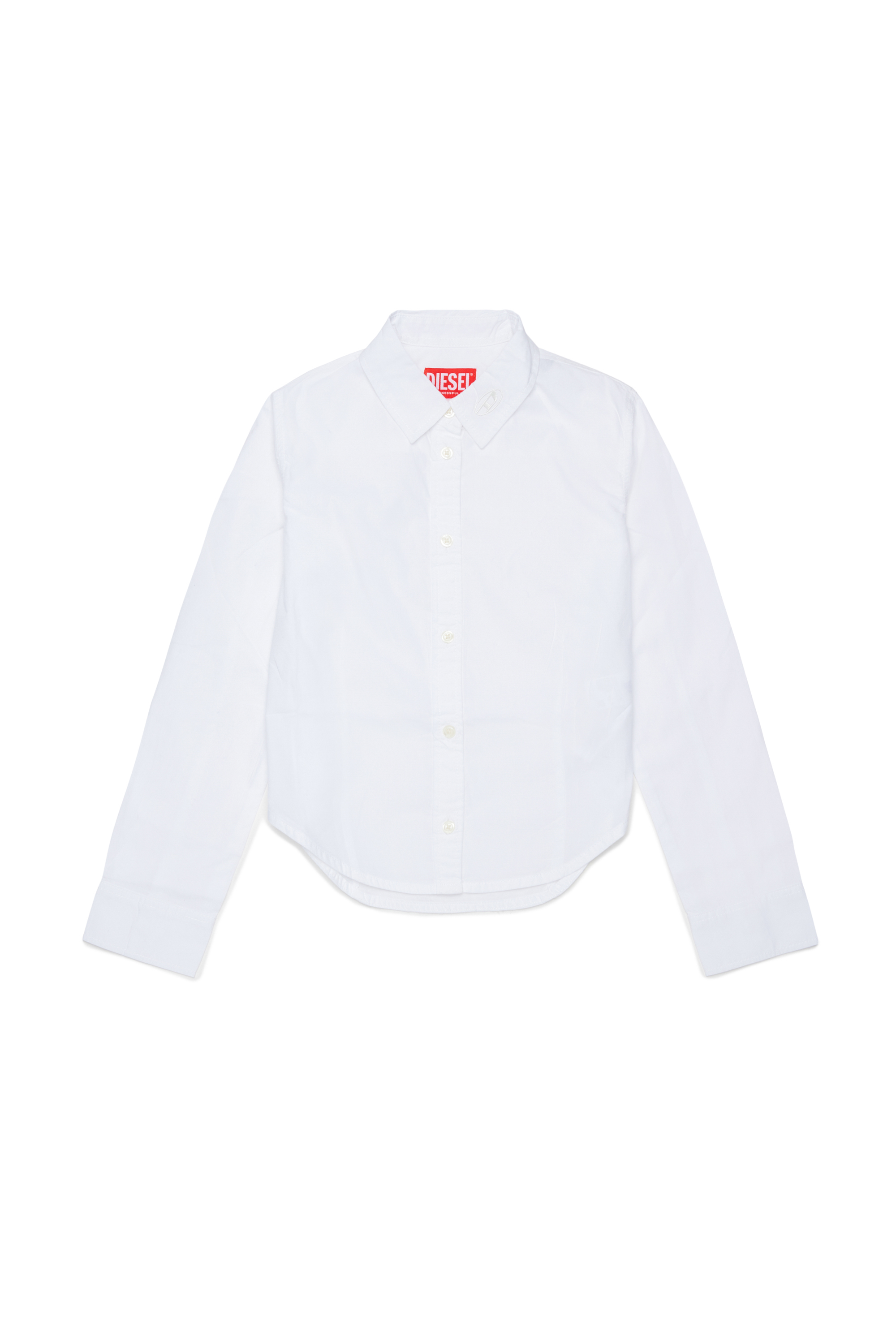 Diesel - CLAIRE, Chemise en coton avec col Oval D Femme in Blanc - 1