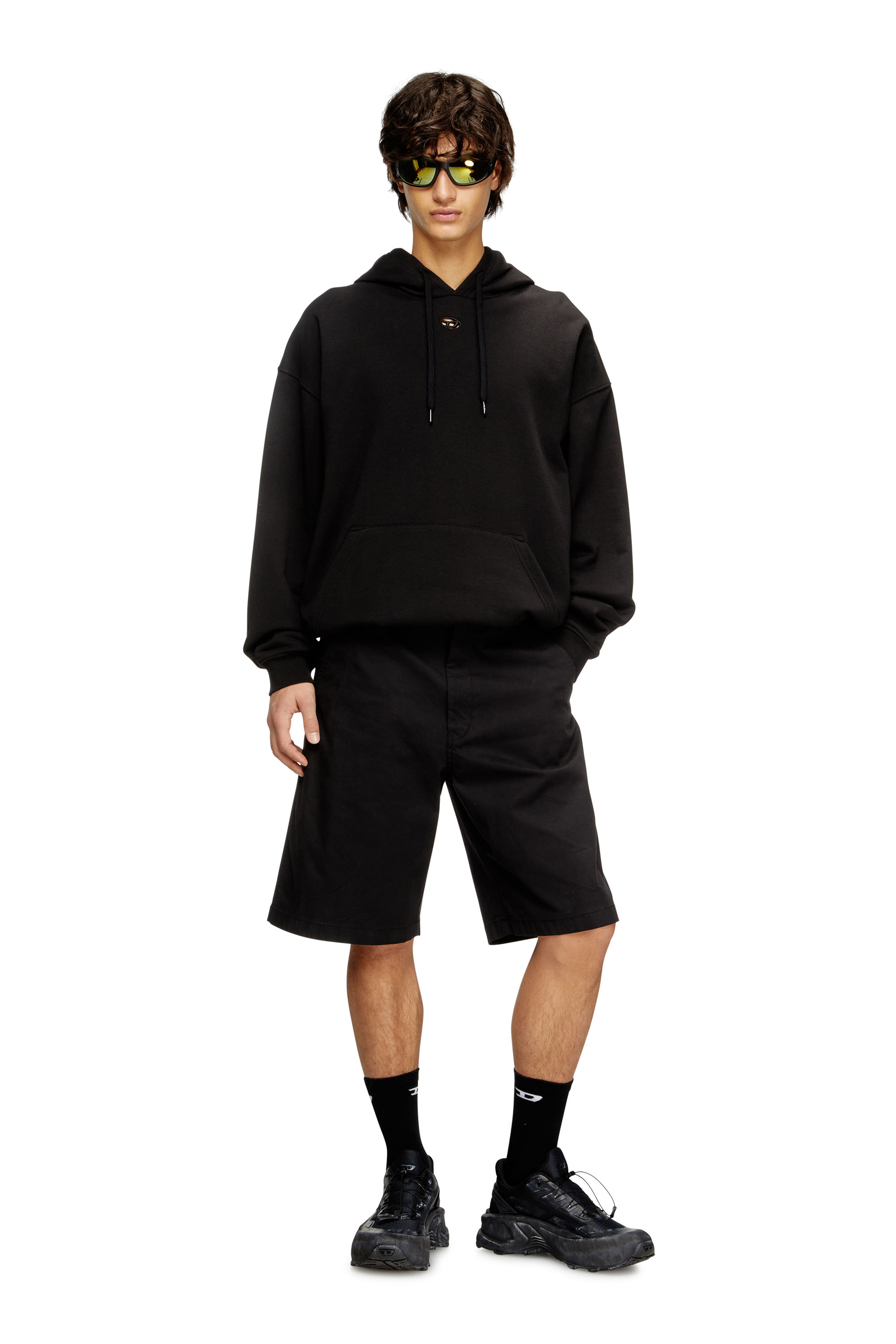Diesel - P-HANT-CHINO-SHORT-EPCH, Shorts en coton avec traitement stonewash Homme in Noir - 2
