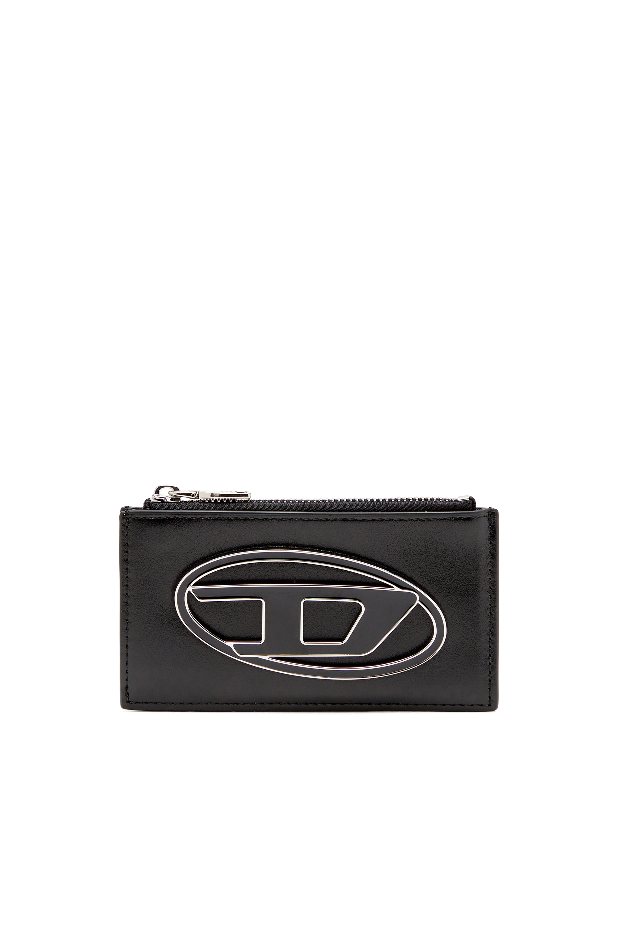 Diesel - 1DR CARD HOLDER III, Woman's Flat card holder in nappa leather in Black - 1