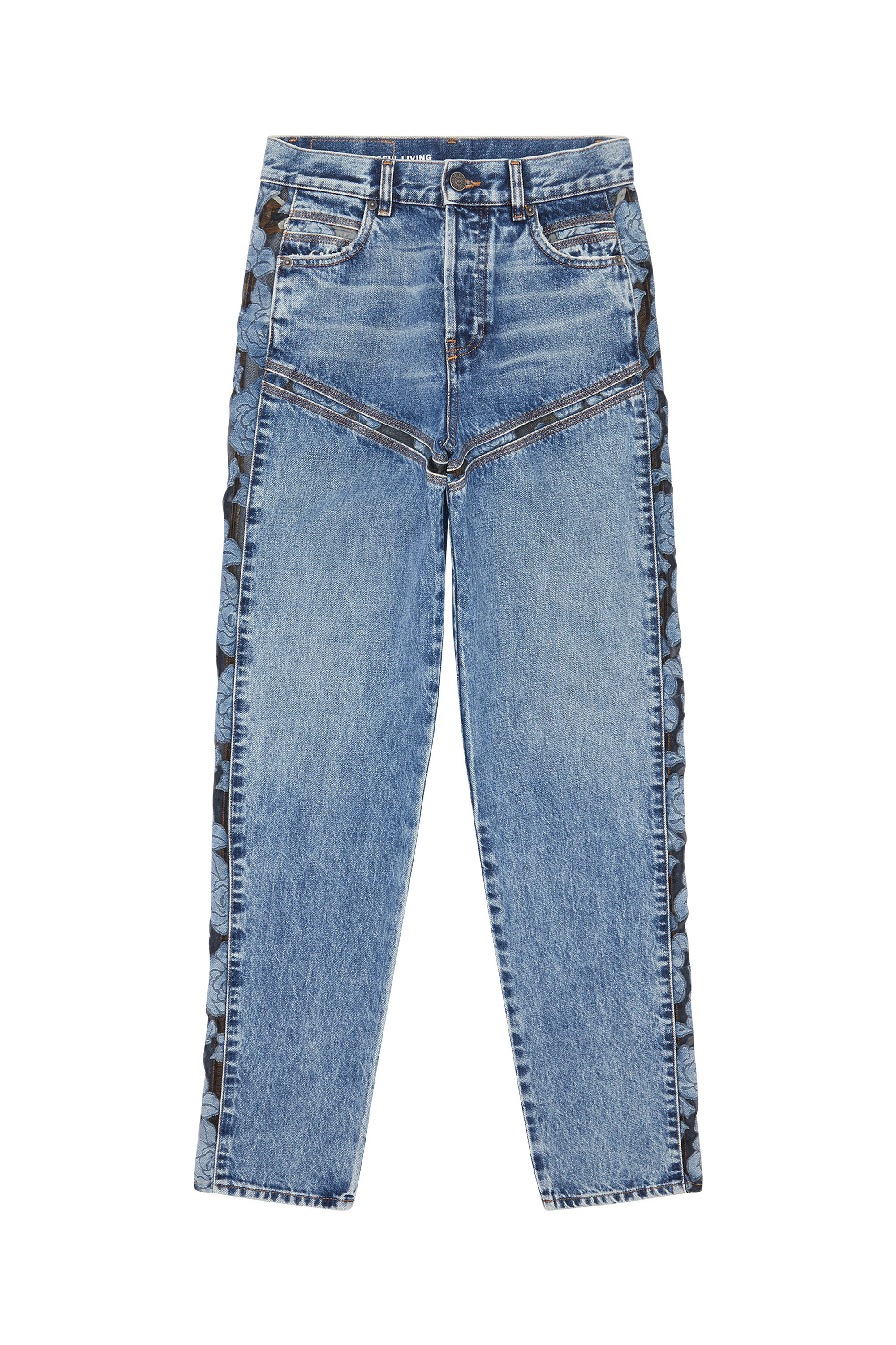 Diesel - D-Pilut 007J3 Straight Jeans, Bleu moyen - Image 1