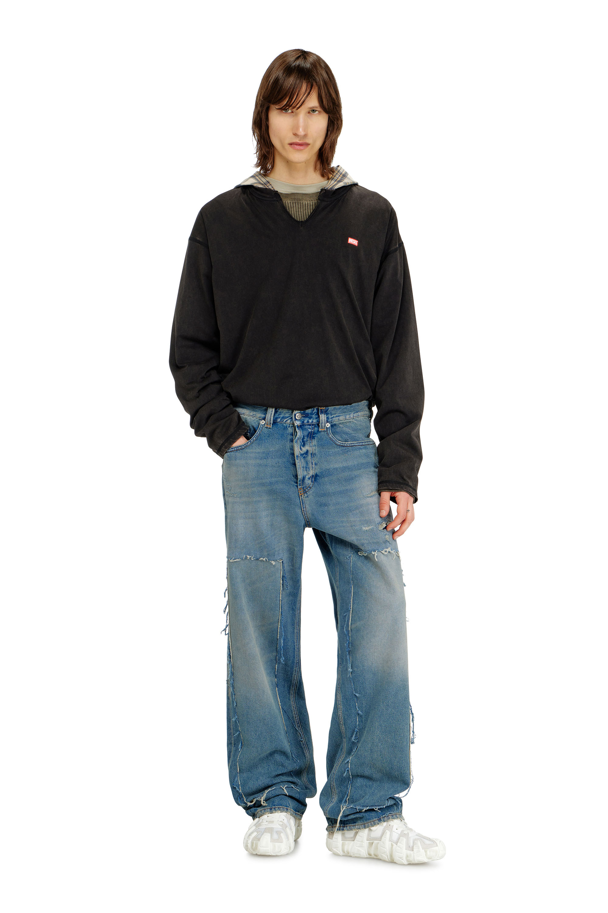 Diesel - Relaxed Jeans 2001 D-Macro 09N27 Homme, Bleu moyen - Image 2