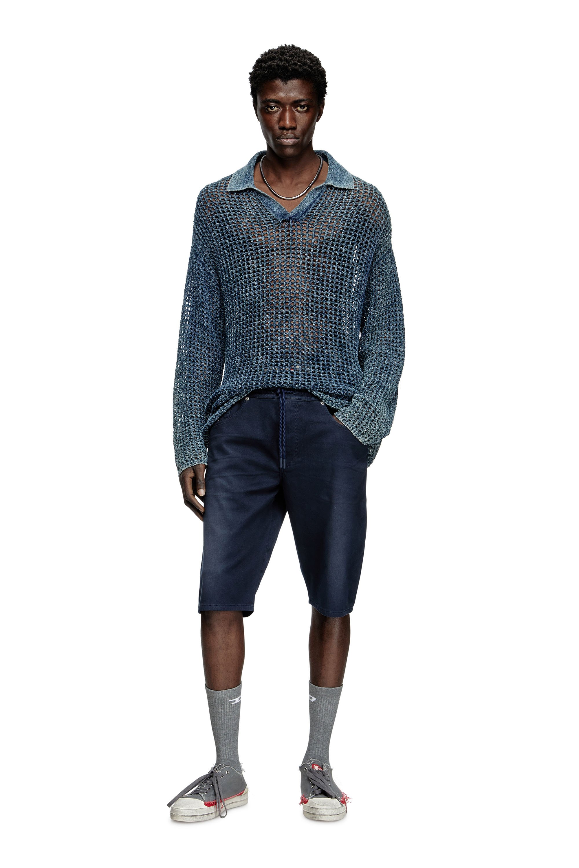 Diesel - 2033 D-KROOLEY-SHORT JOGG, Short chino en JoggJeans Homme in Bleu - 1