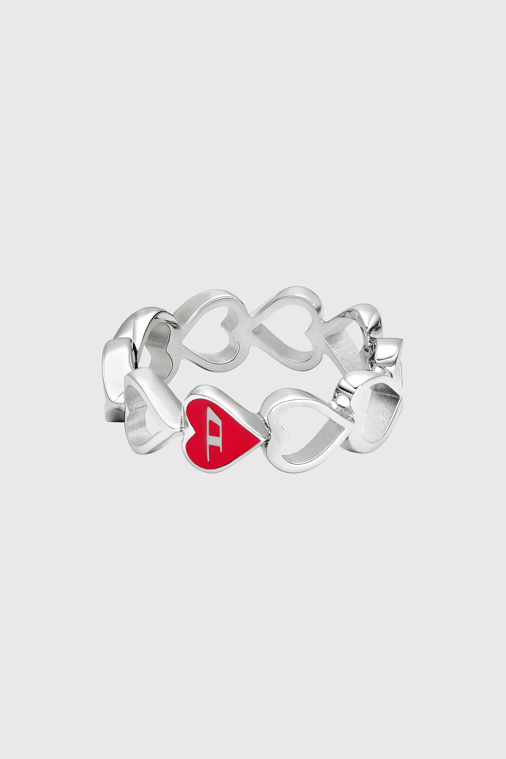 Diesel - DX166940 JEWELLERY, Bague anneau en acier inoxydable Mixte in Gris argent&eacute; - 2