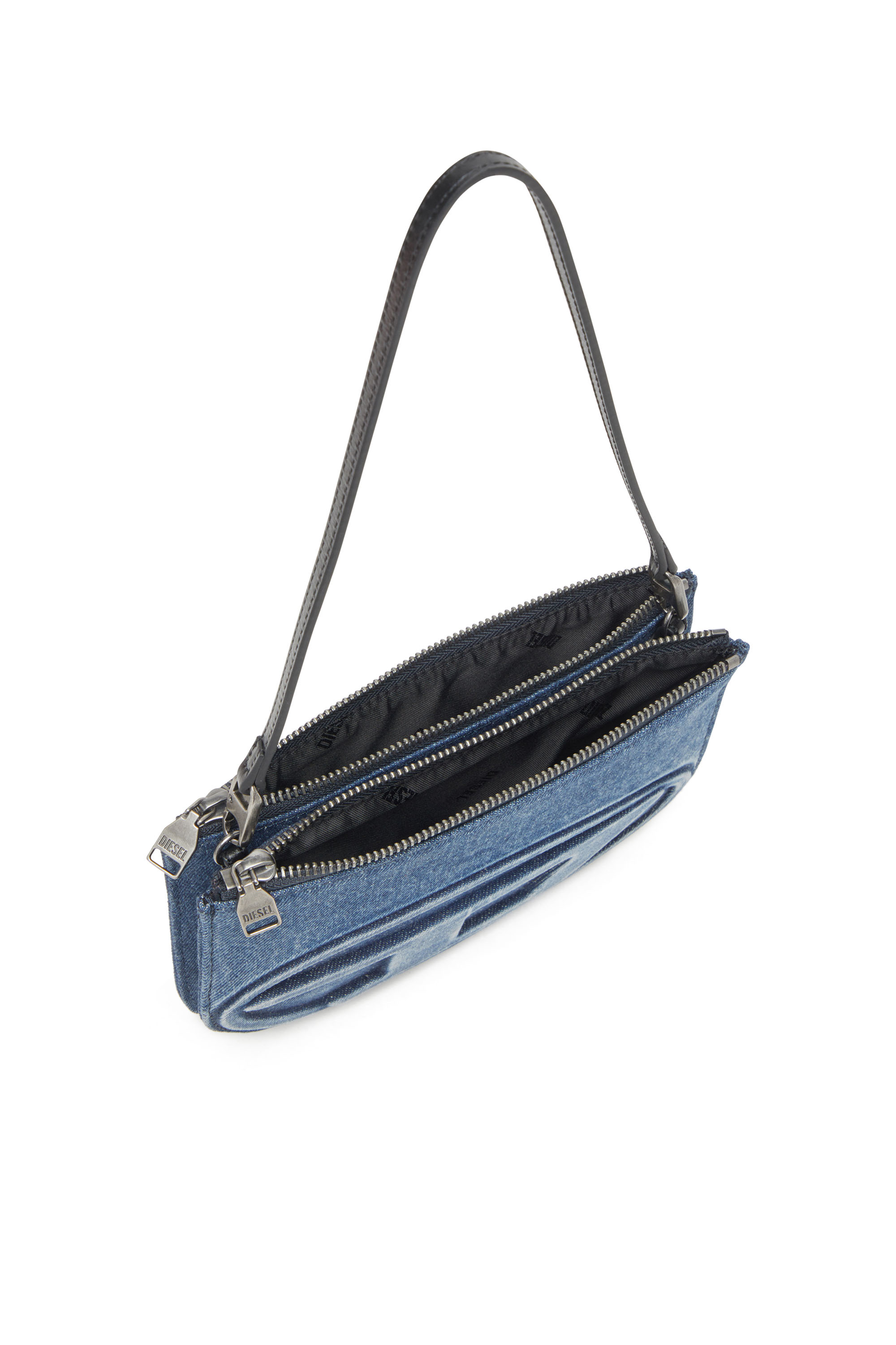 Diesel - 1DR TWIN, 1DR Twin-Sac à bandoulière à double poche en denim solarisé Femme in Bleu - 4