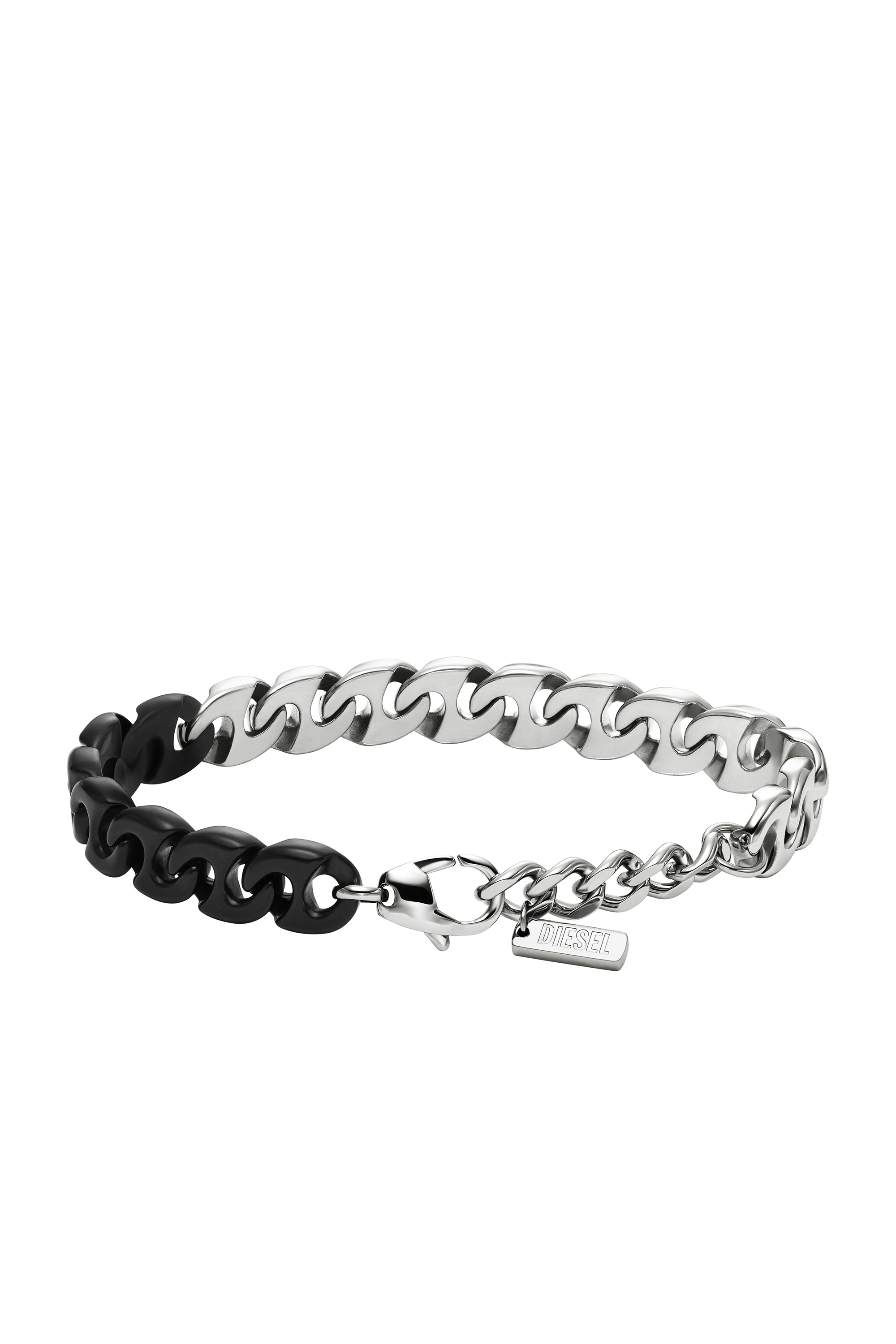 Diesel - DX1529931, Bracelet chaîne en acier inoxydable bicolore Mixte in Gris argenté - 2