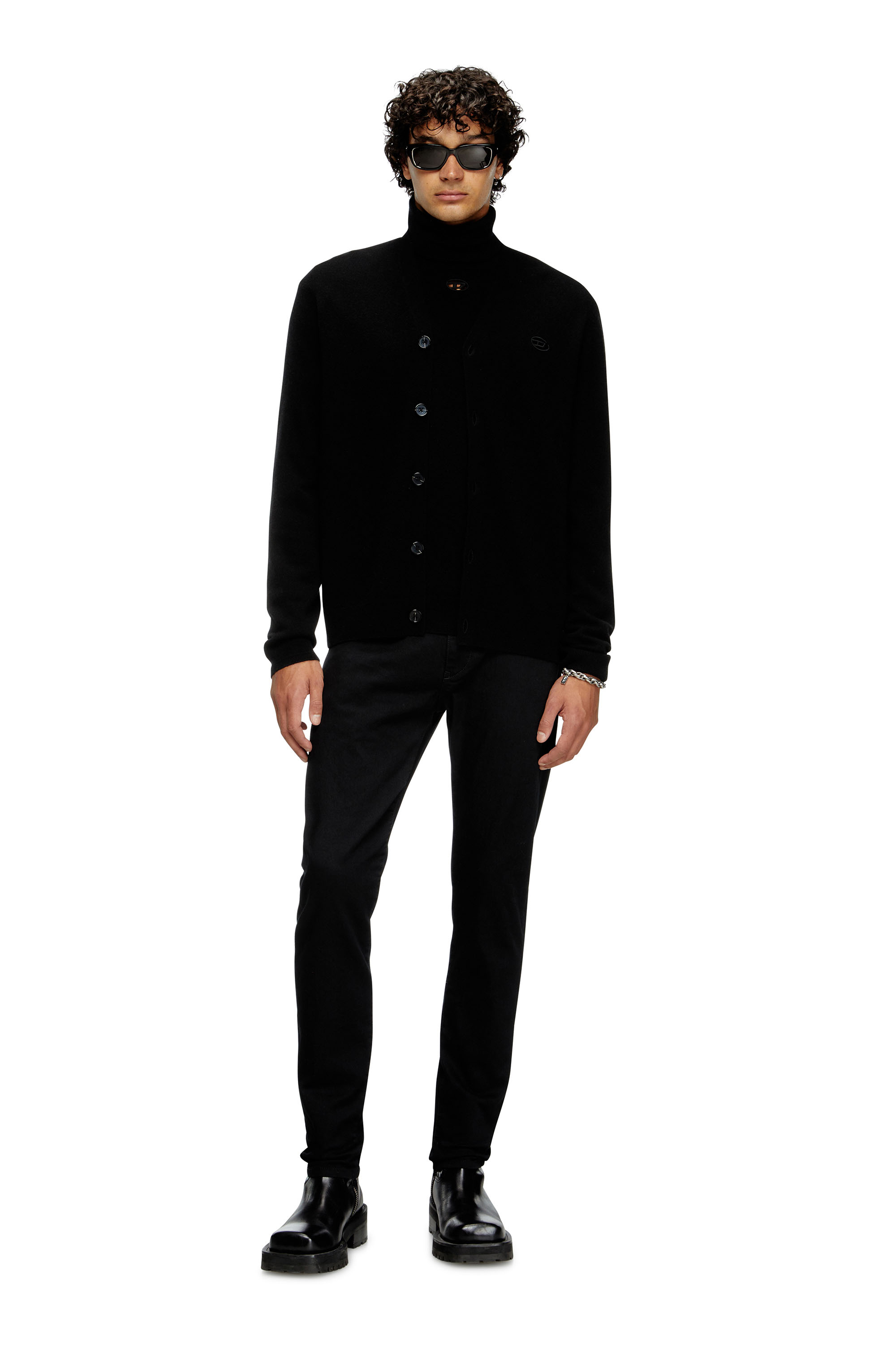 Diesel - K-ZANNIS, Cardigan en laine et cachemire Homme in Noir - 2