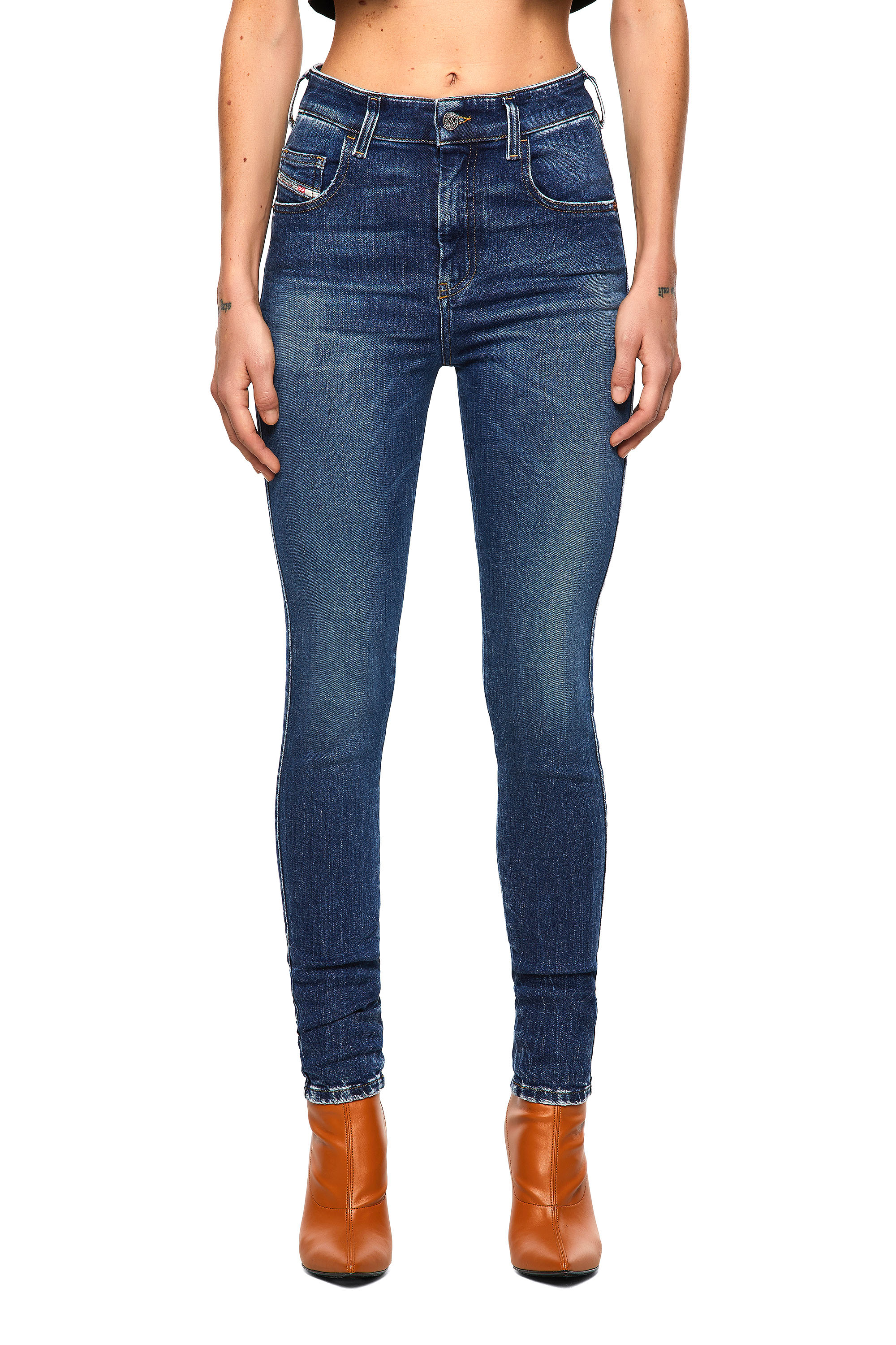 Slandy High 009ZX, Bleu Foncé - Jeans