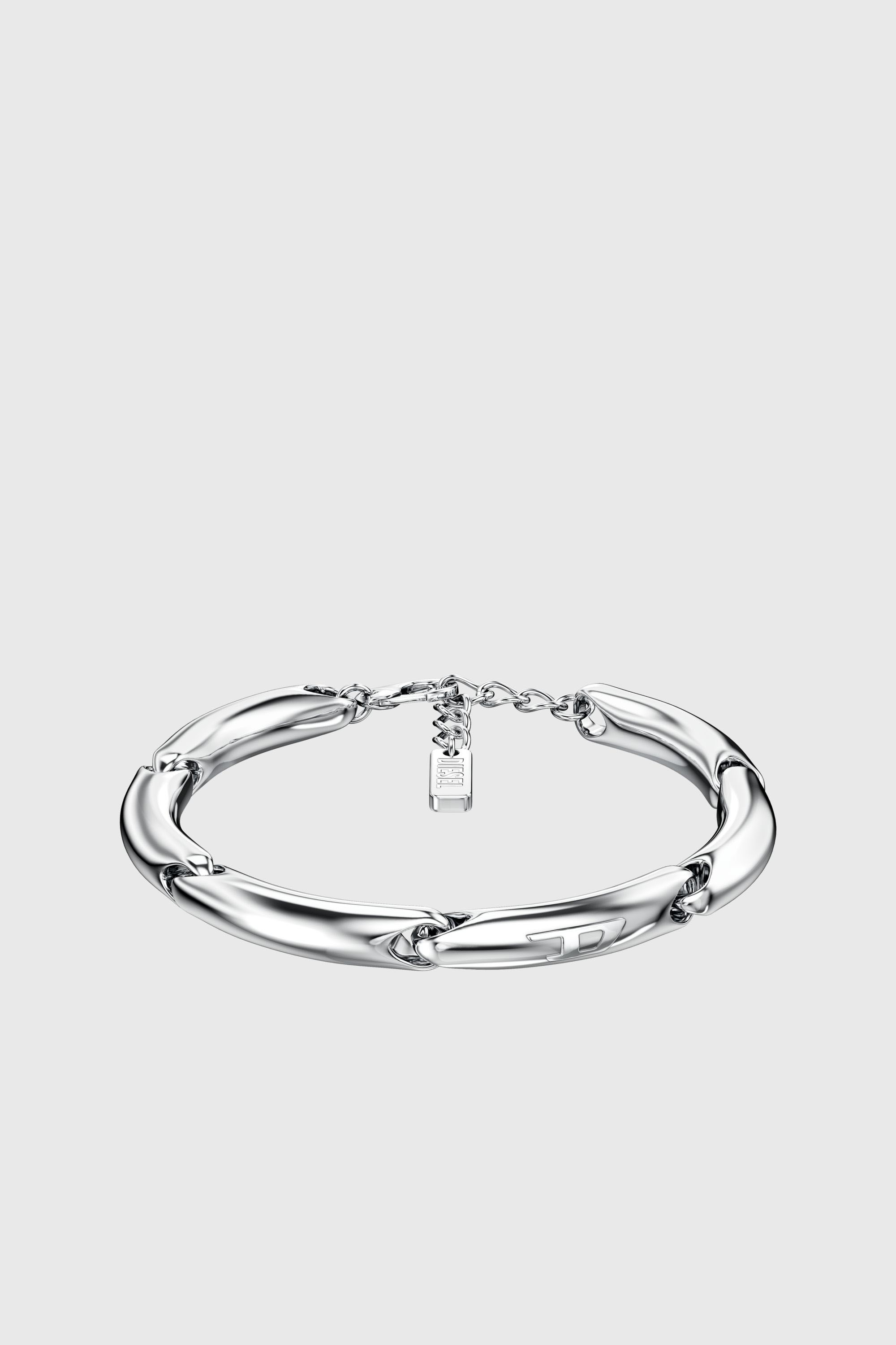 Diesel - DX1696040 JEWELLERY, Bracelet cha&icirc;ne en acier inoxydable Mixte in Gris argent&eacute; - 1