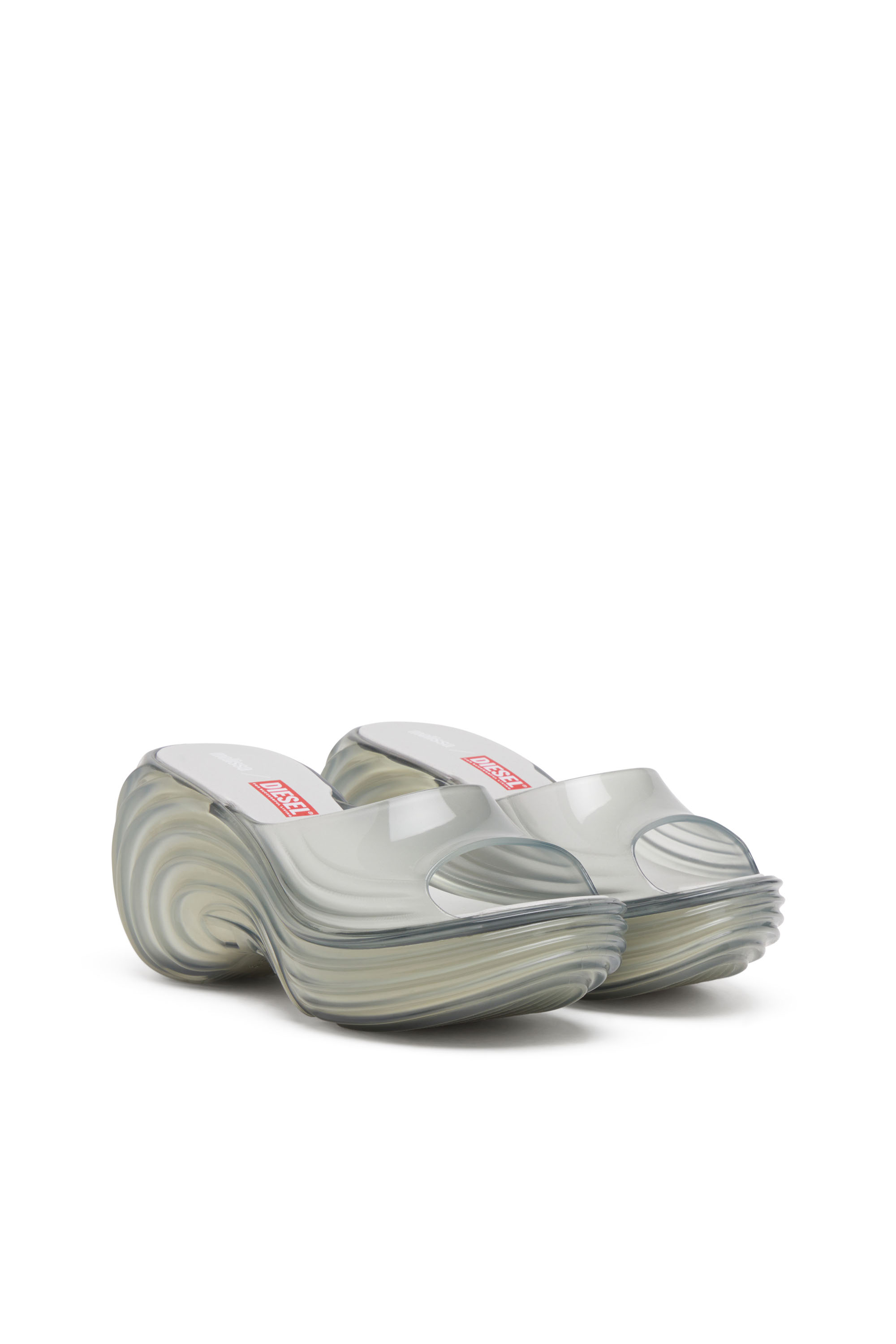 Diesel - MELISSA QUANTUM PLATFORM, Mule à plateforme en Melflex® Femme in Gris - 3