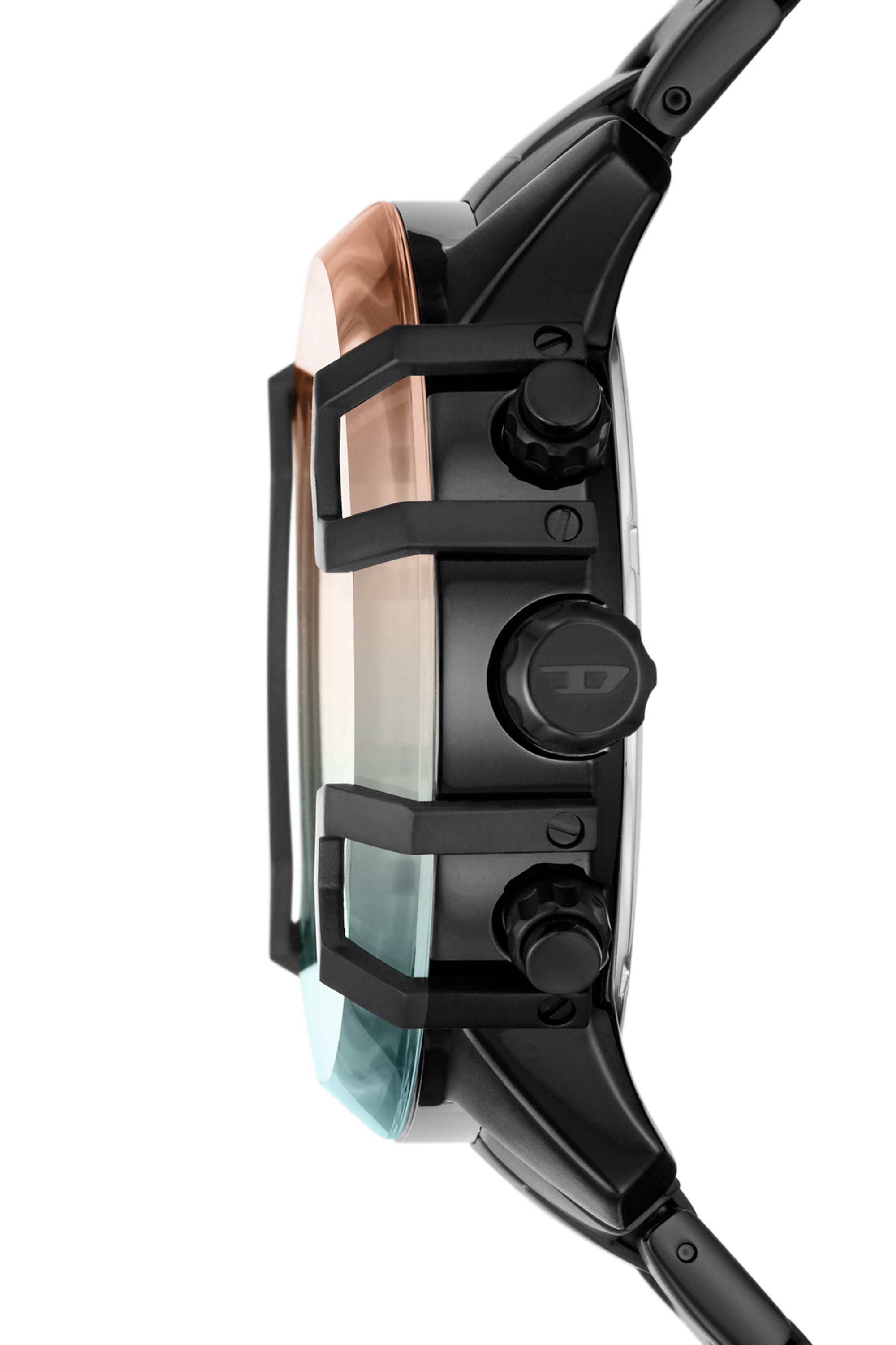 Diesel - DZ4605, Montre chronographe Griffed en acier inoxydable noir Mixte in Noir - 3