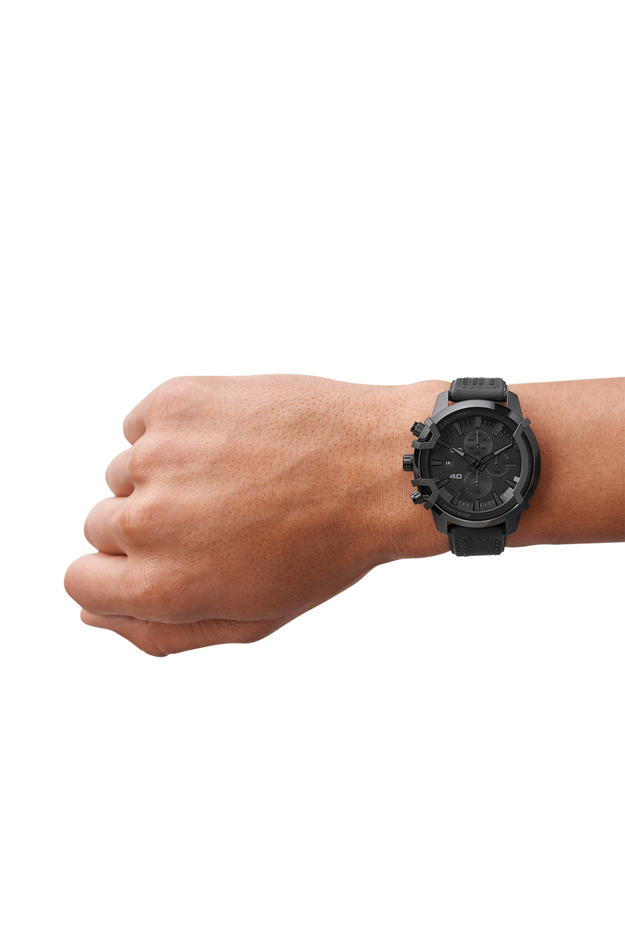 Diesel - DZ4556, Montre Griffed chronographe en toile noire Homme in Noir - 4