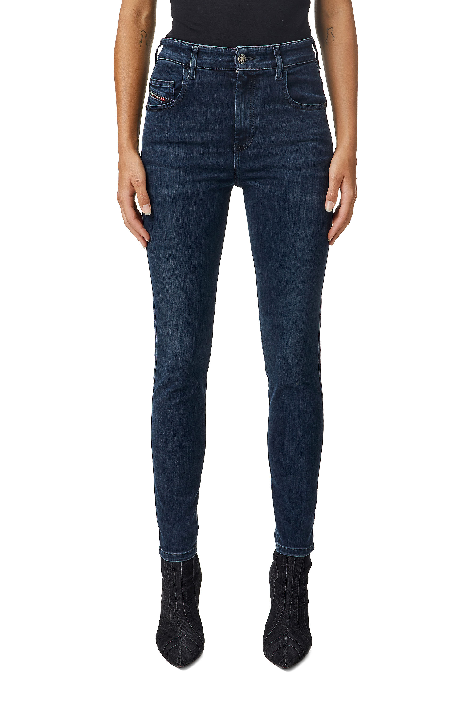 Slandy High 009QF, Bleu Foncé - Jeans