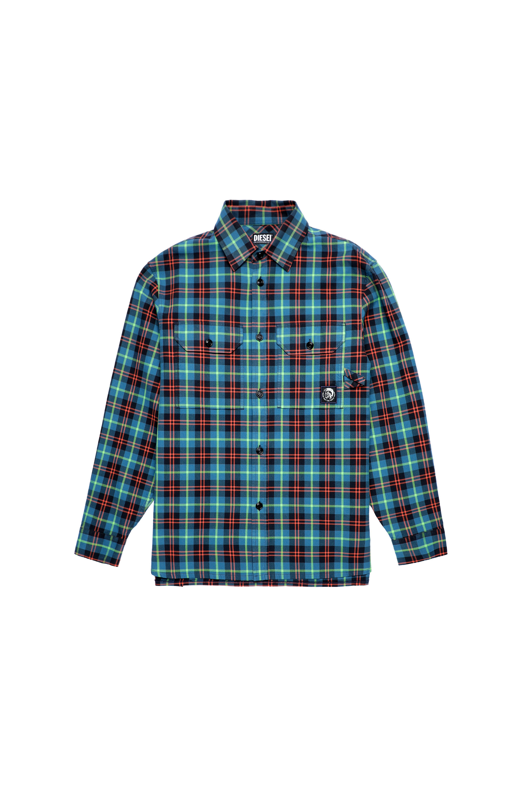 S-JESS-CHECK, Bleu/Rouge - Chemises
