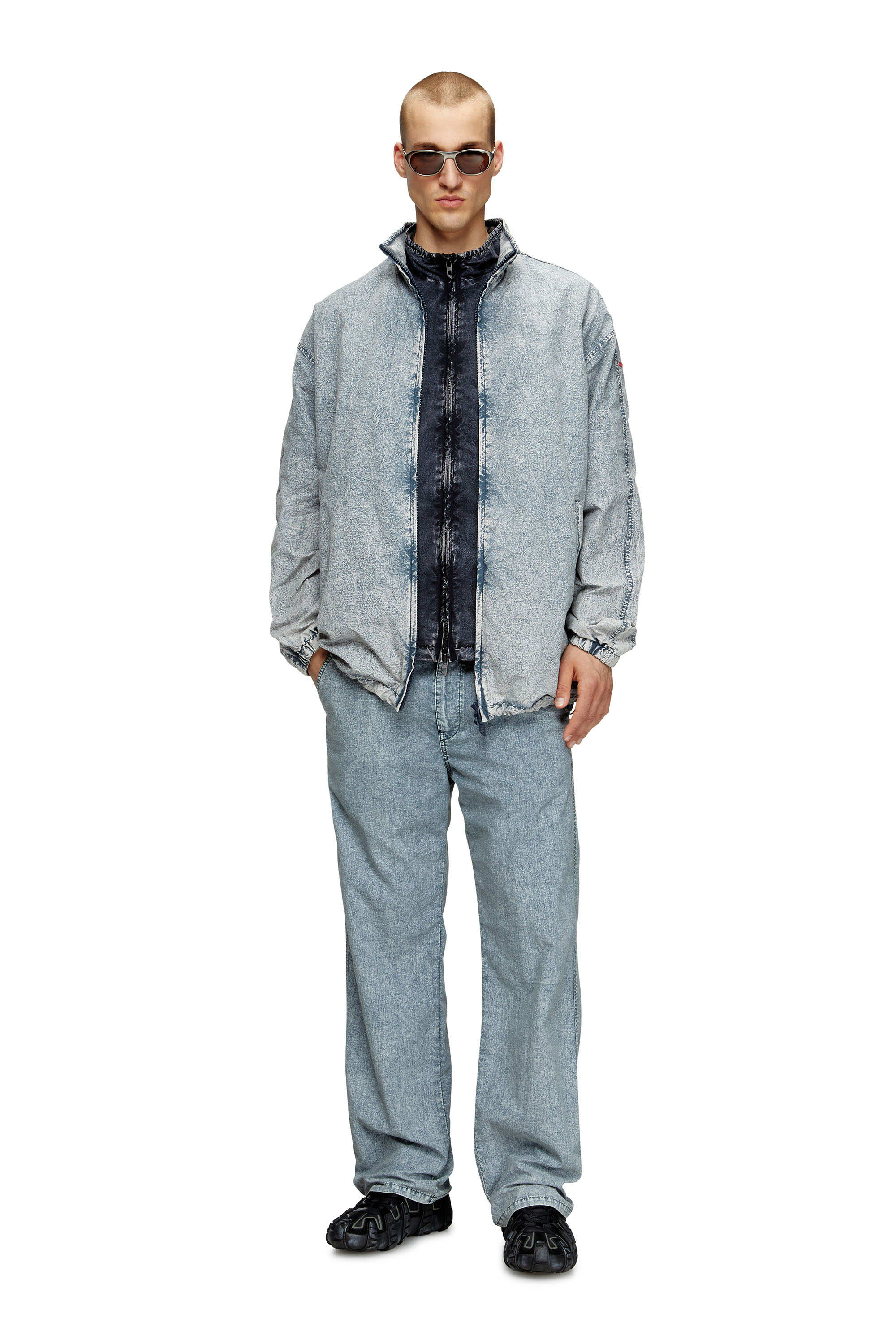 Diesel - J-WILSON, Veste en taslan de nylon recyclé Homme in Bleu - 1