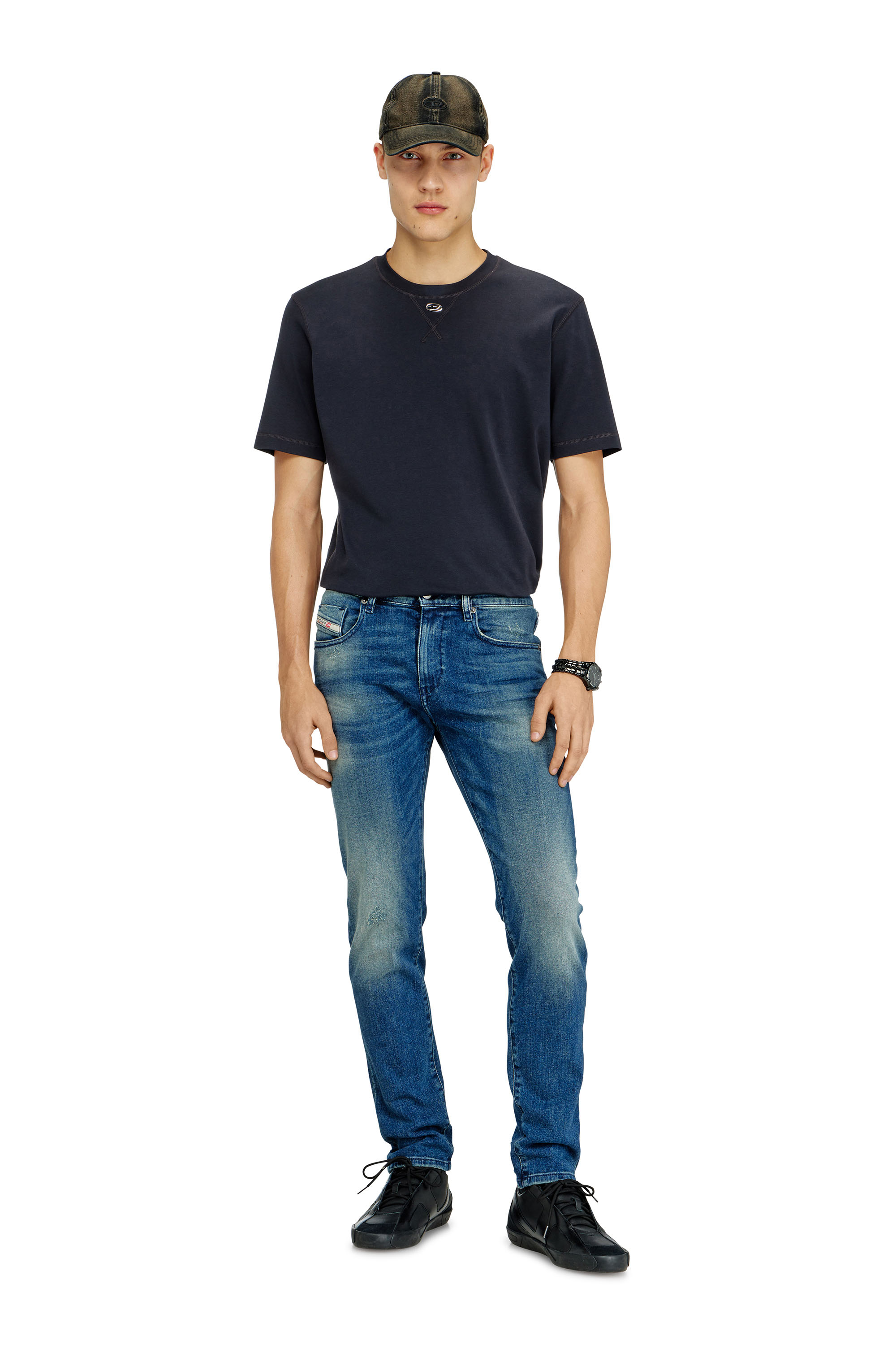 Diesel - Slim Jeans 2019 D-Strukt 0ADBT Homme, Bleu moyen - Image 2