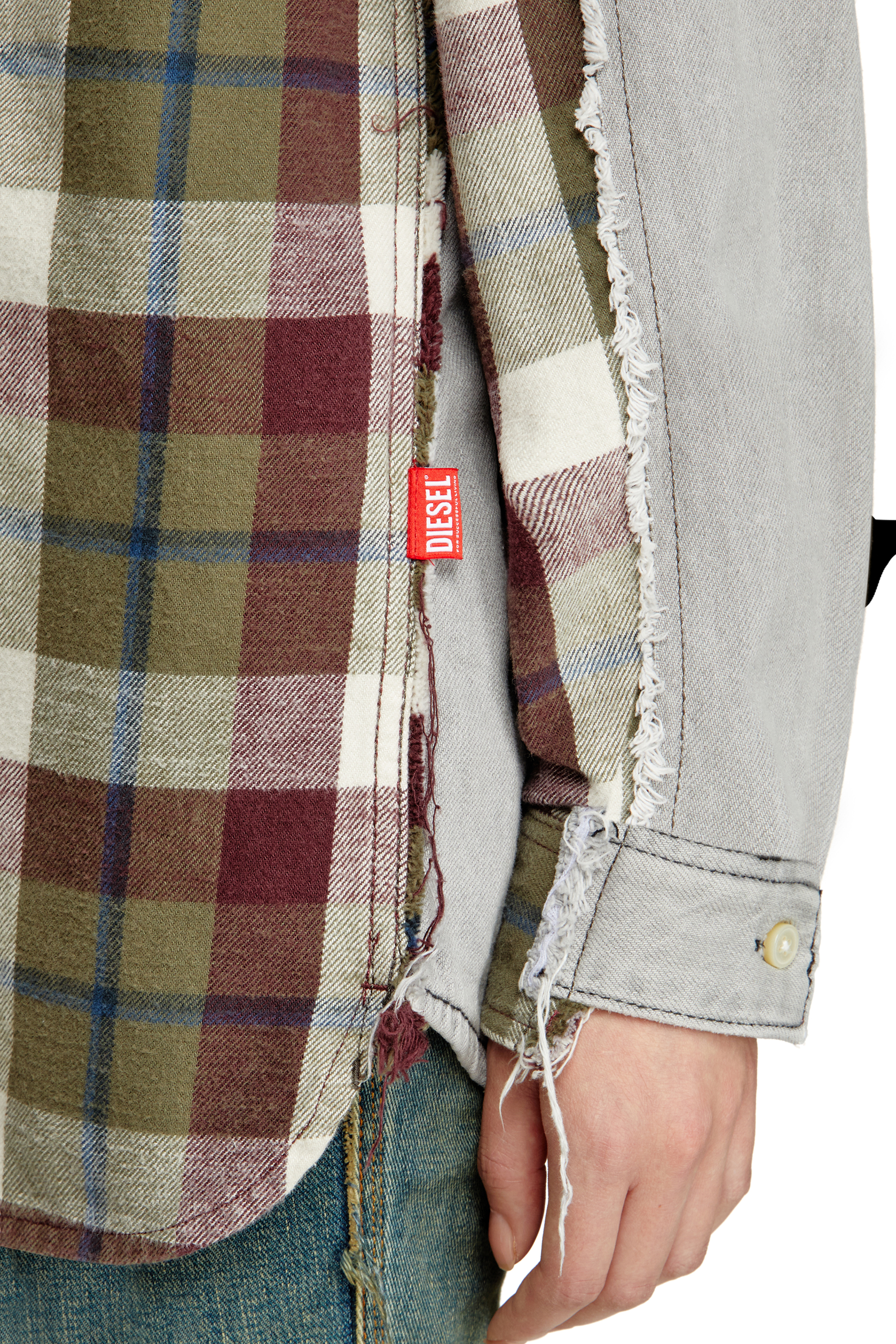 Diesel - Shirt Diseloves 8B, Chemise à carreaux en denim effet blanchi Mixte in Polychrome - 6