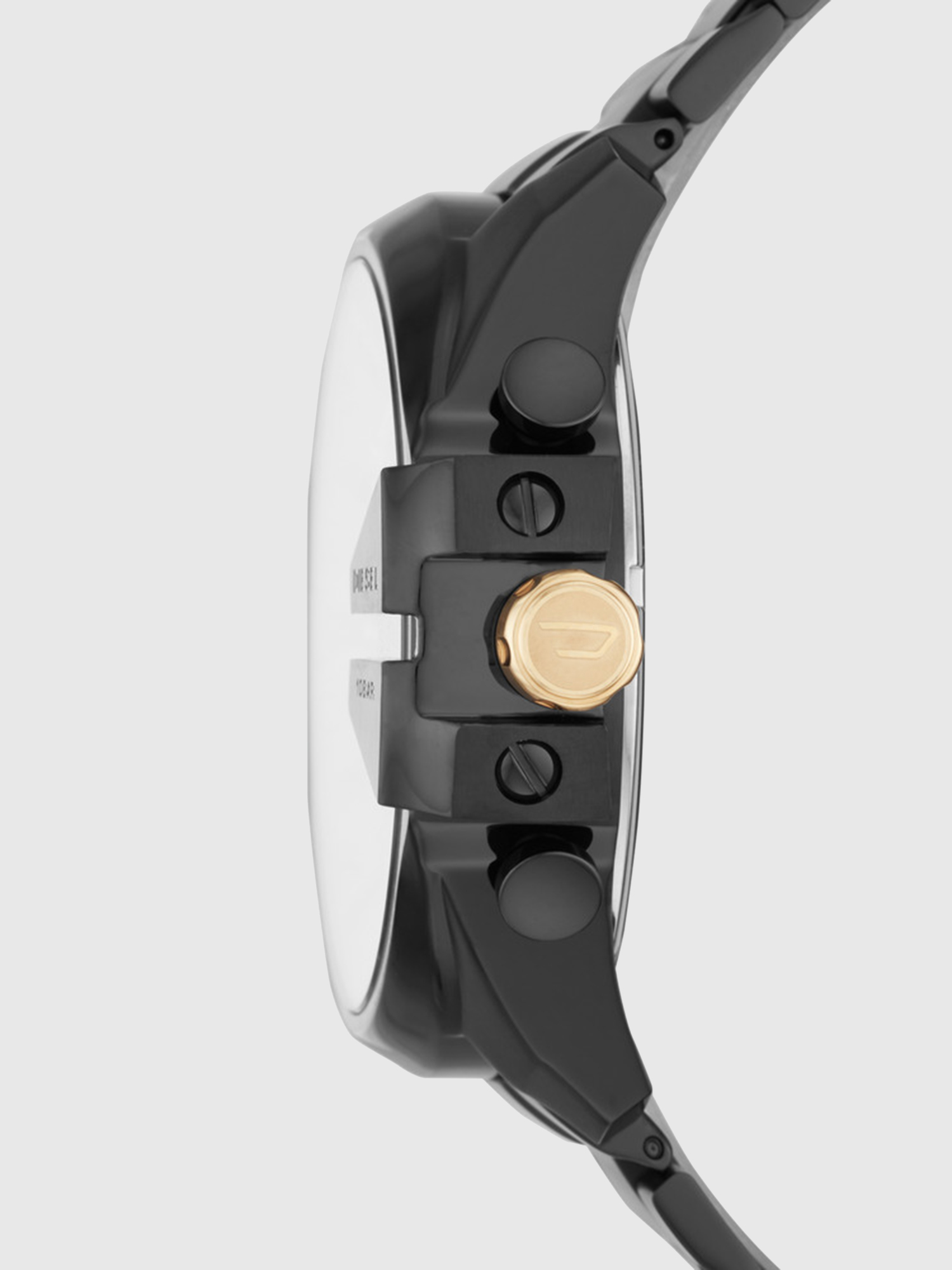 Diesel - DZ4479, Mega Chief montre avec cadran gris et plaque diesel, 51 mm Homme in Noir - 2
