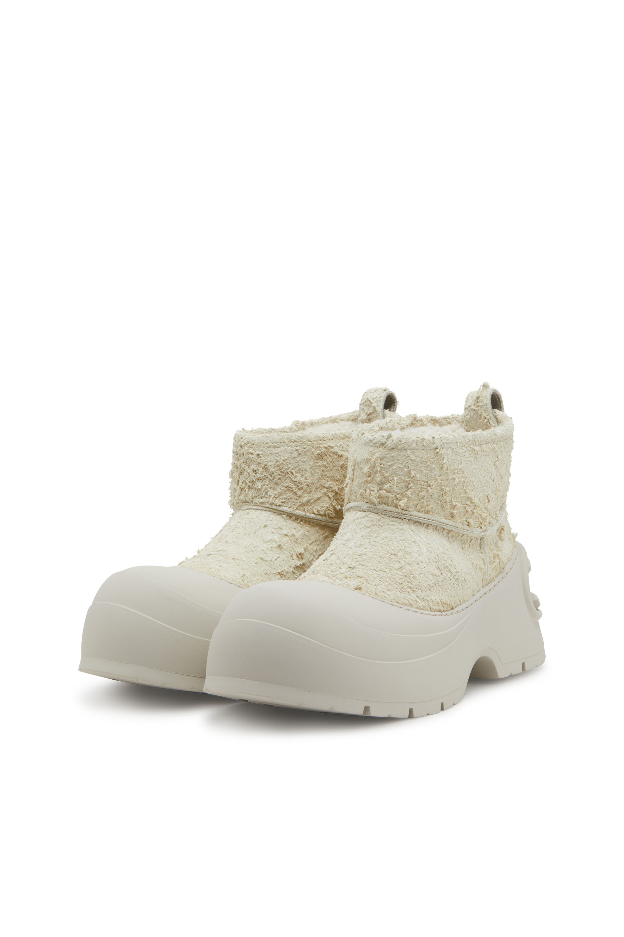 Diesel - D-DONALD MONTONE, Bottines épaisses avec semelle crantée Homme in Blanc - 8