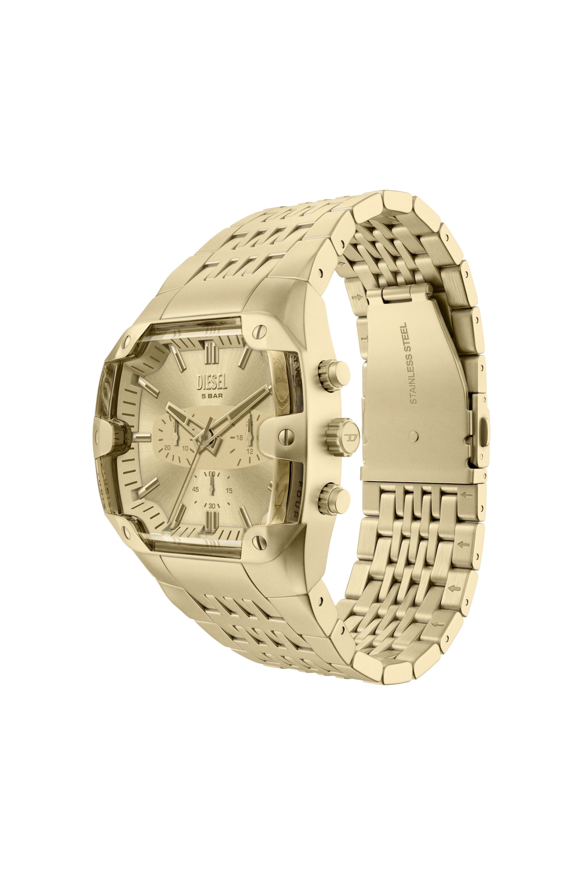 Diesel - DZ4718 WATCH, Montre Spiked Cushion en acier inoxydable coloris or Homme in Dor&eacute; - 5