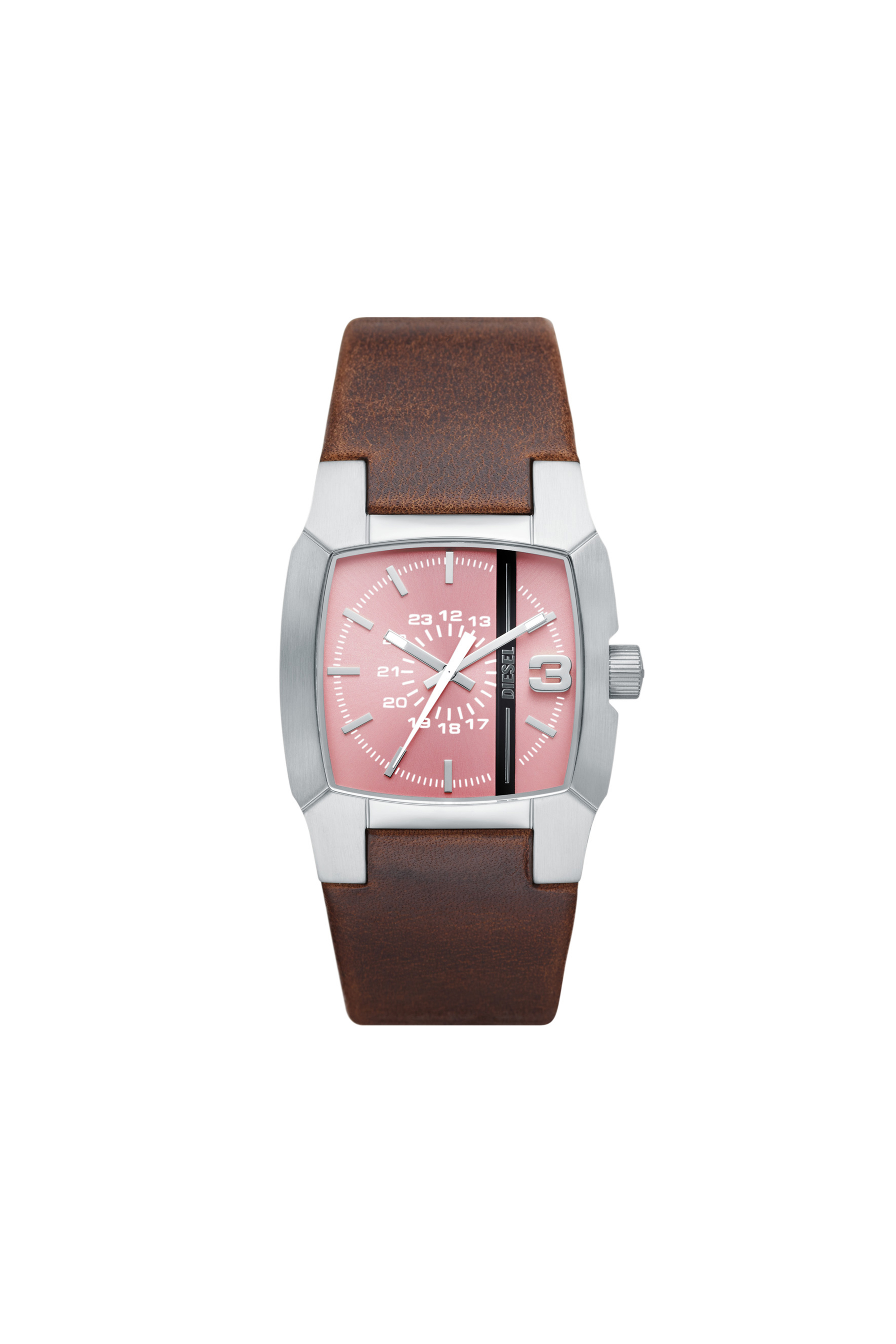 Diesel - DZ1999, Montre Cliffhanger en cuir marron Mixte in Marron - 1