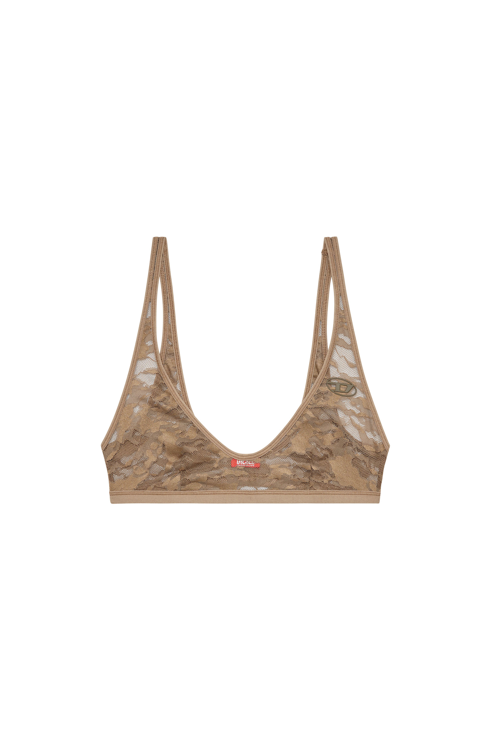 Diesel - TANIA-UTLT, Brassière en dentelle camouflage Femme in Marron - 4