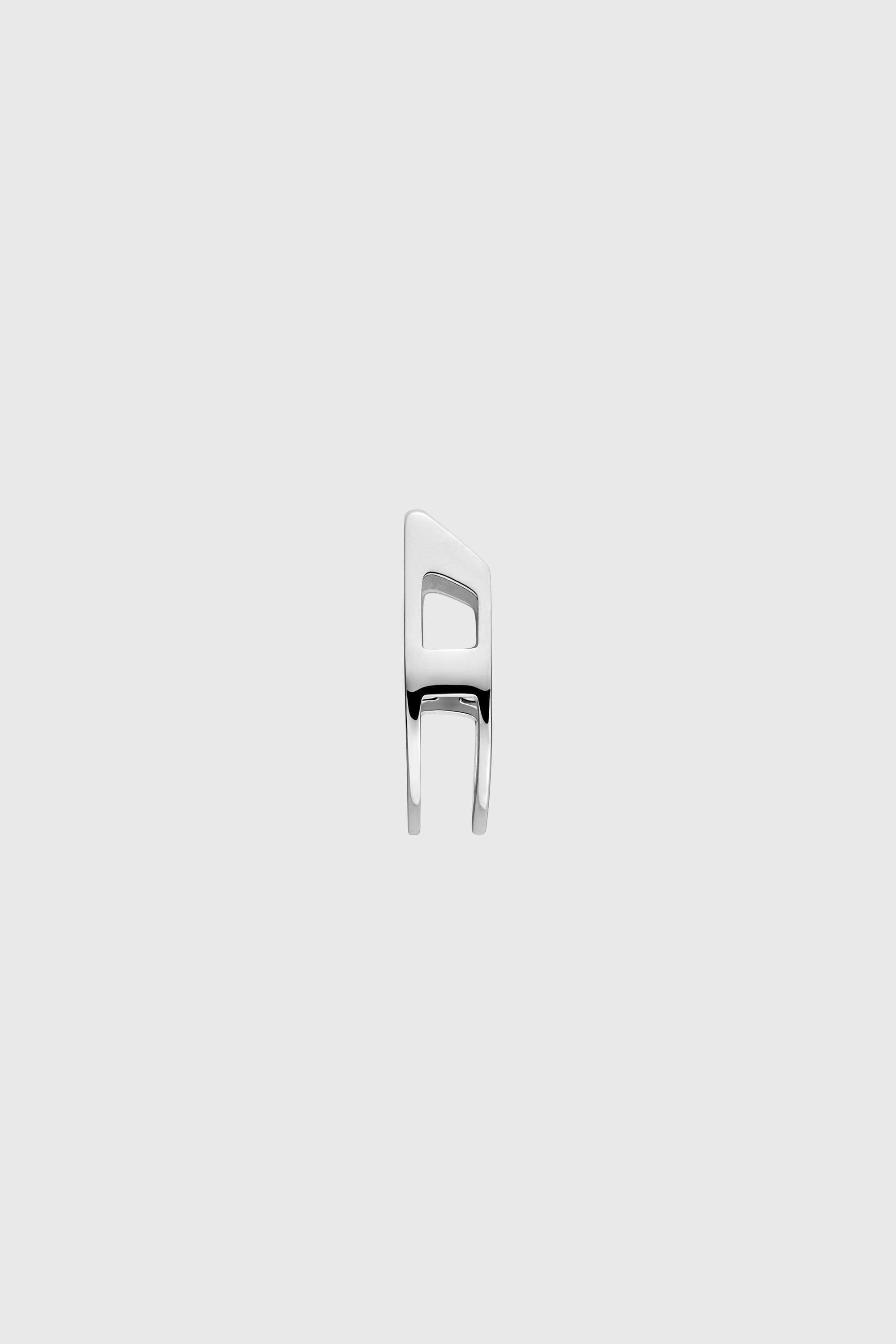 Diesel - DX167340 JEWELLERY, Boucle d&rsquo;oreille cr&eacute;ole en acier inoxydable Mixte in Gris argent&eacute; - 2