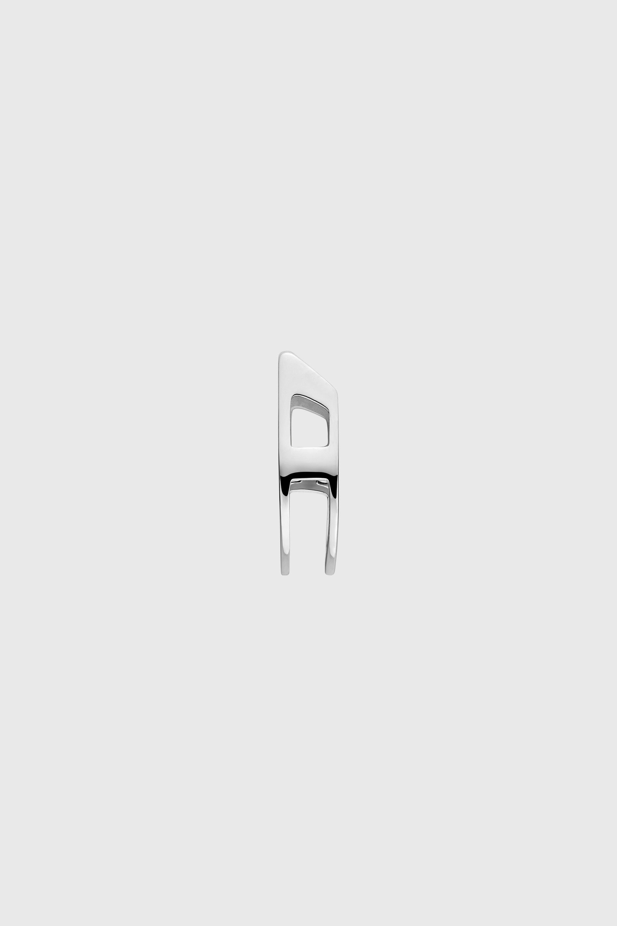 Diesel - DX167340 JEWELLERY, Boucle d&rsquo;oreille cr&eacute;ole en acier inoxydable Mixte in Gris argent&eacute; - 2