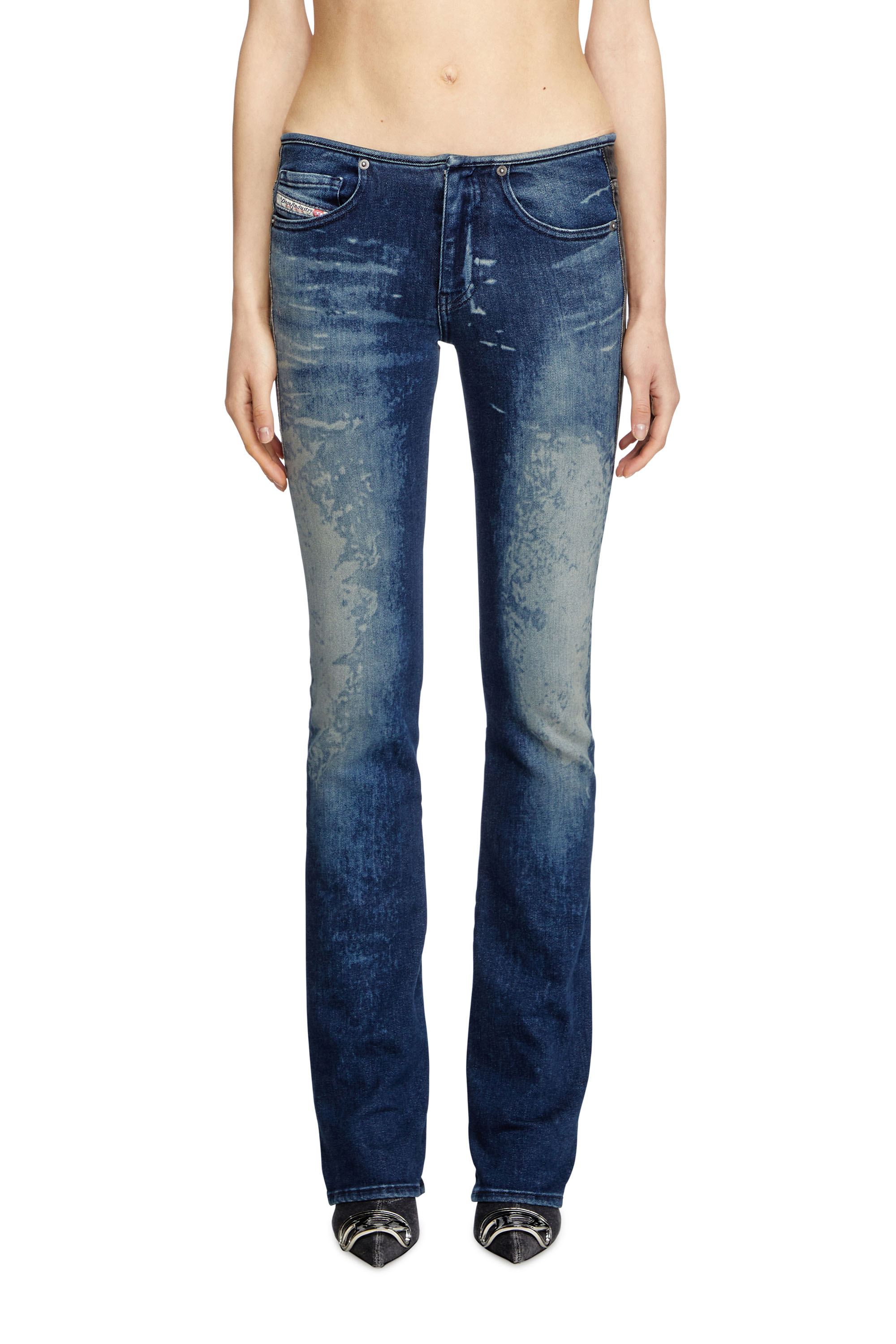 Diesel - Bootcut Jeans D-Gianna 0ABDL Femme, Bleu/Noir - Image 1