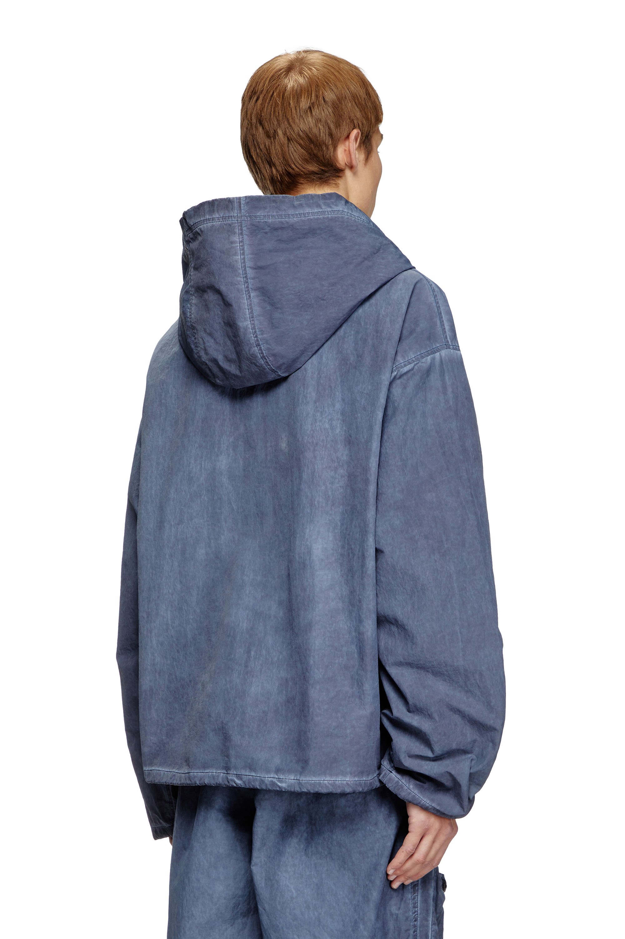 Diesel - J-NOODE-A, Veste anorak à capuche compressible Homme in Bleu - 4