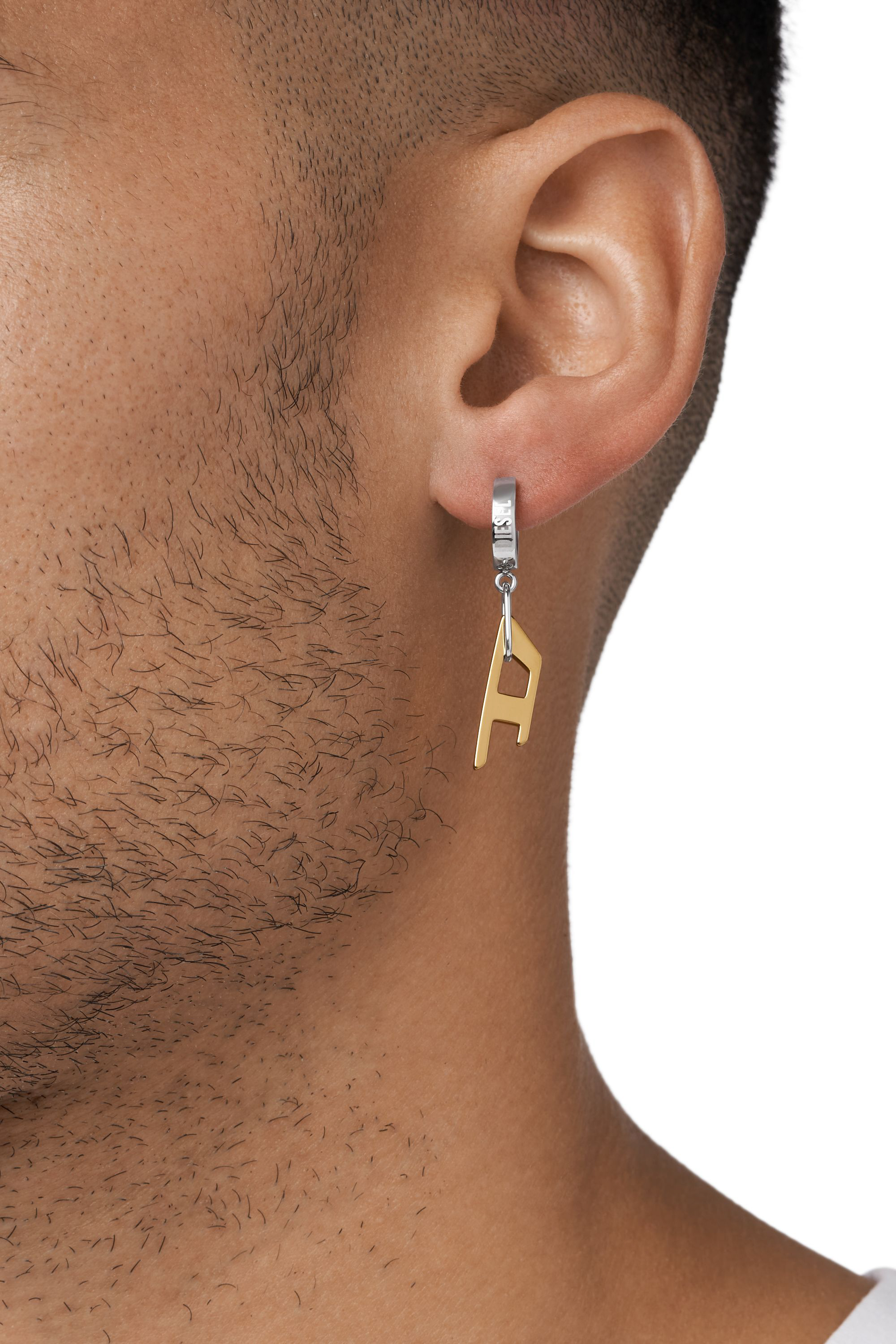 Diesel - DX1419, Boucle d'oreille en acier bicolore Mixte in Doré - 3